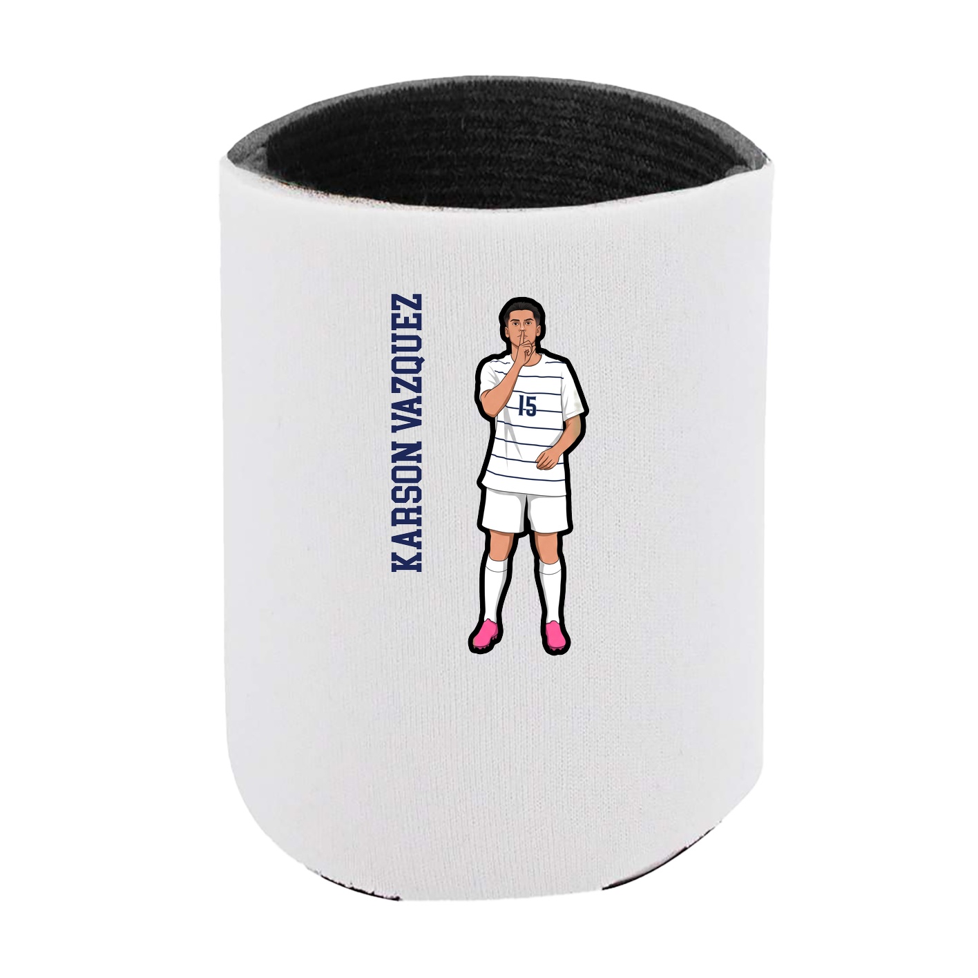 Can Holder — Name Vertical in White