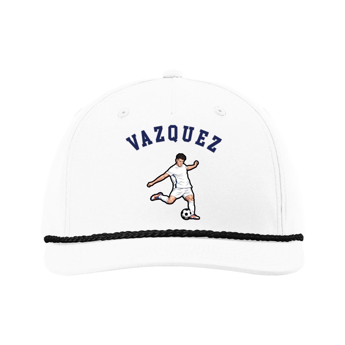 Five-Panel Classic Rope Cap — Shirsey Arch in White