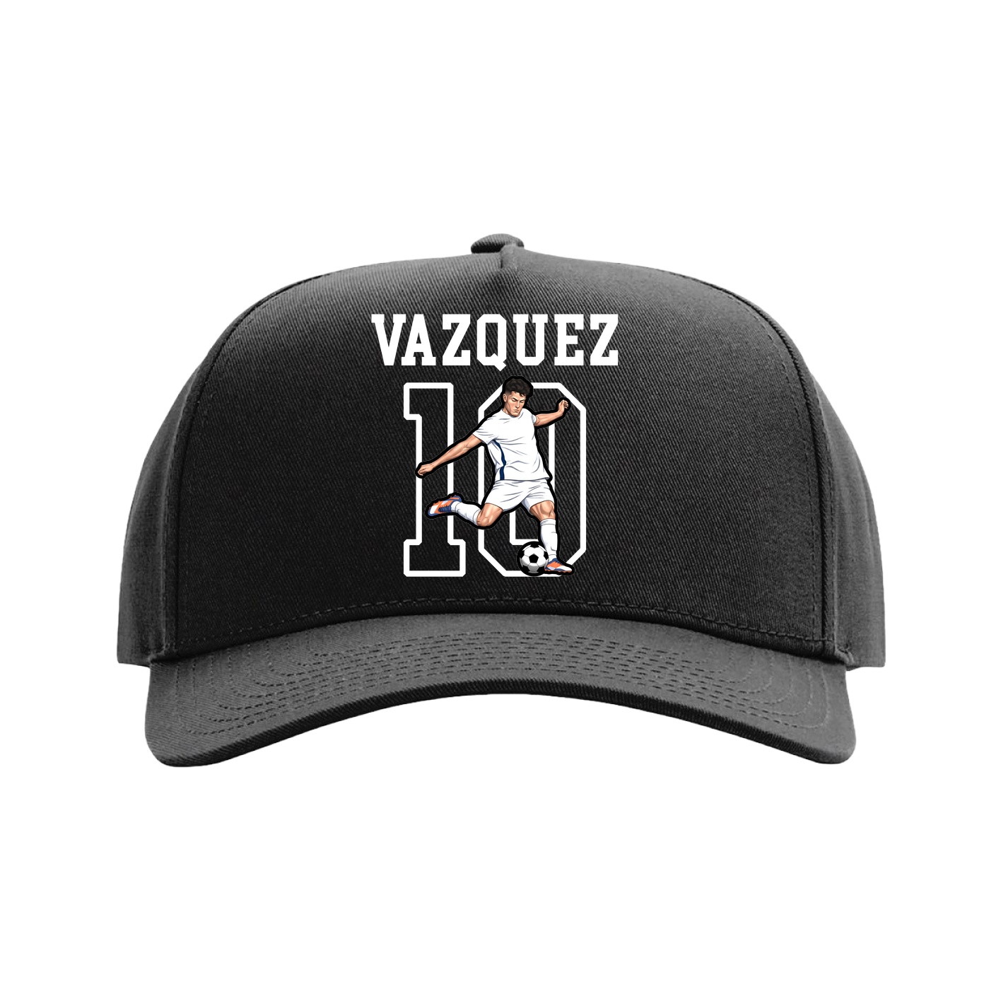 Full Fabric Five-Panel Champ Cap — Shirsey in Black