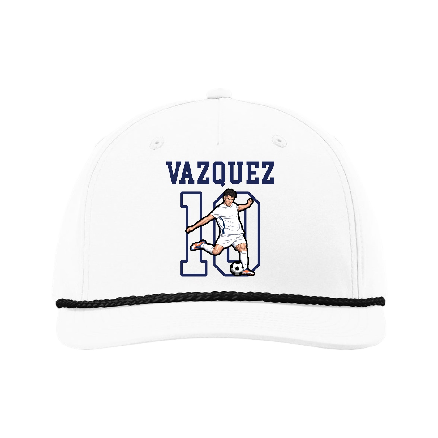 Five-Panel Classic Rope Cap — Shirsey in White