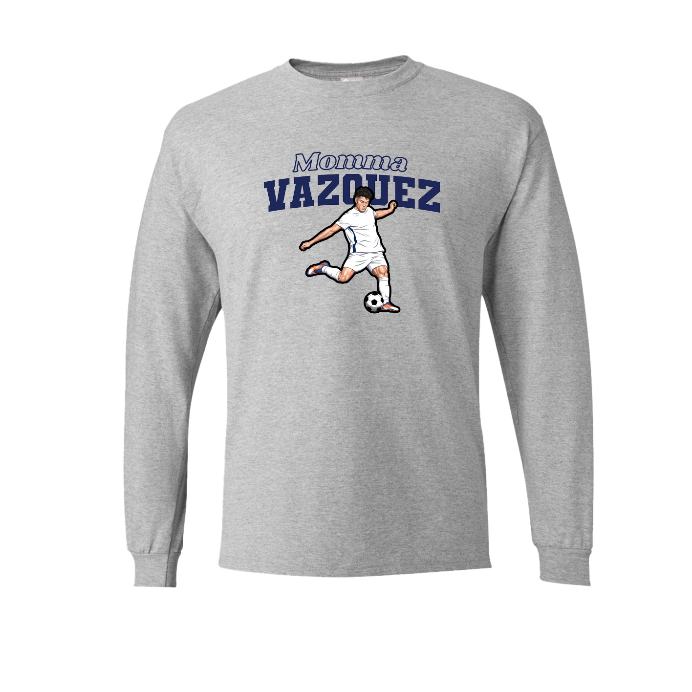 Long Sleeve Tee — Mothers Day Block in Grey