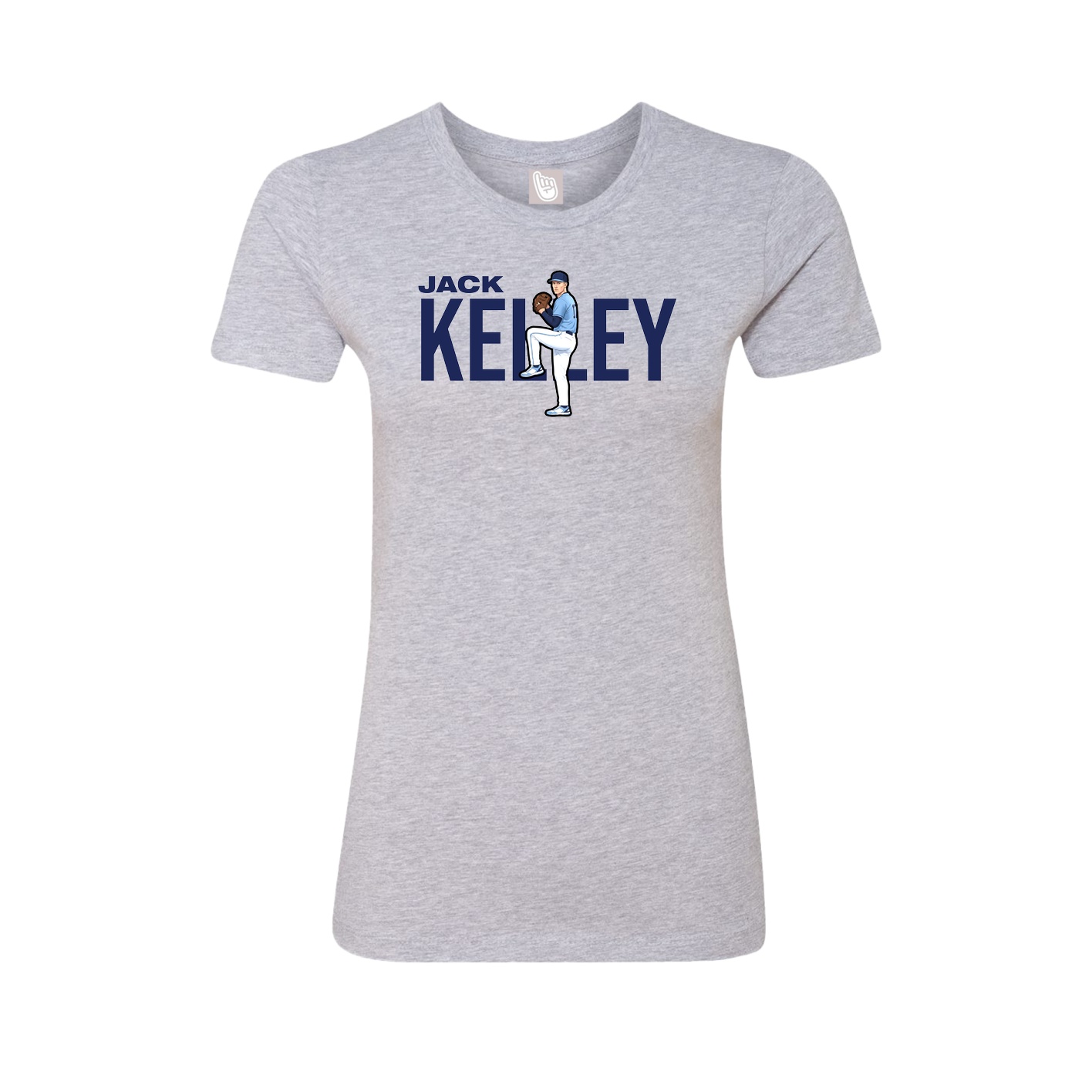 Fitted Women's Tee — Player Name in Grey