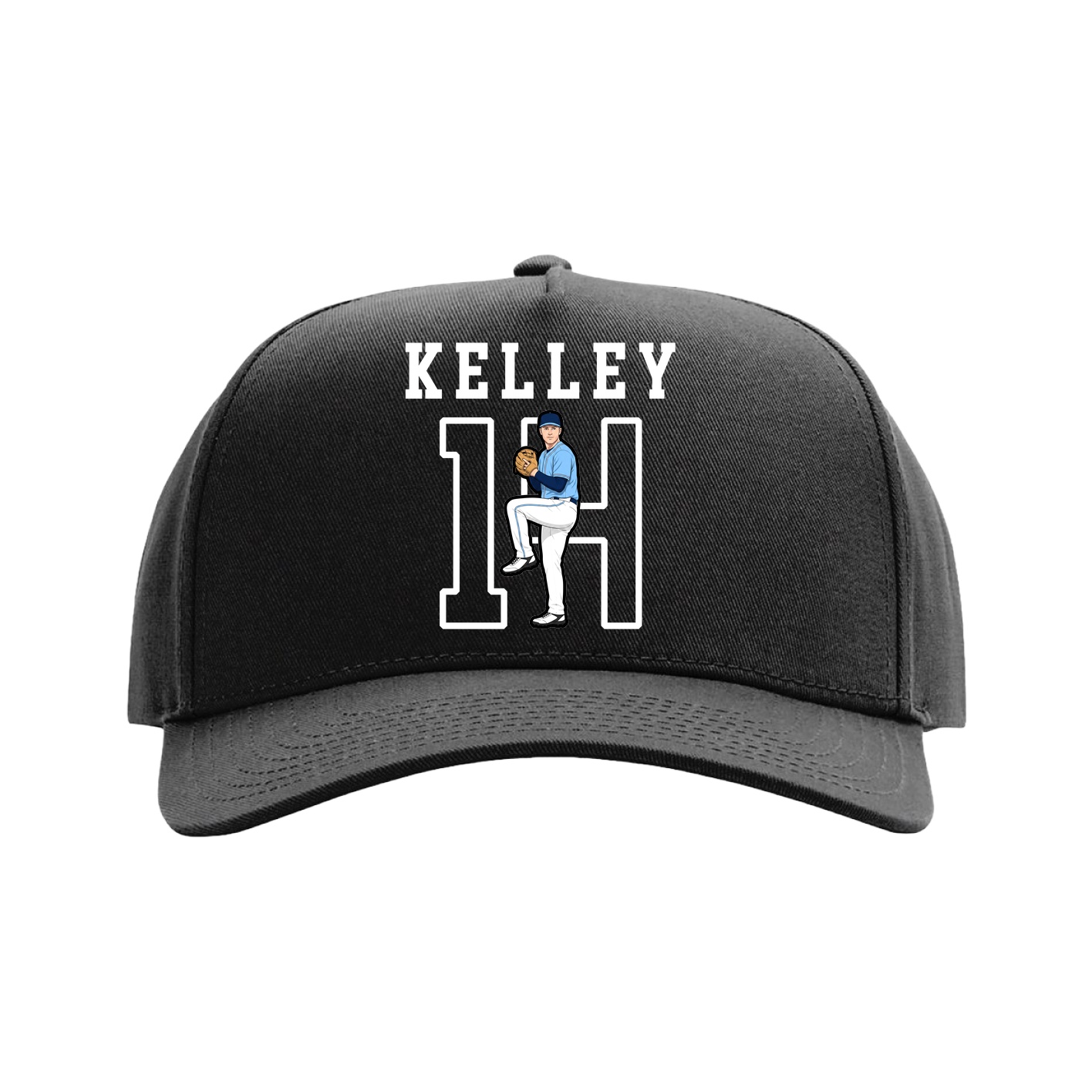 Full Fabric Five-Panel Champ Cap — Shirsey in Black