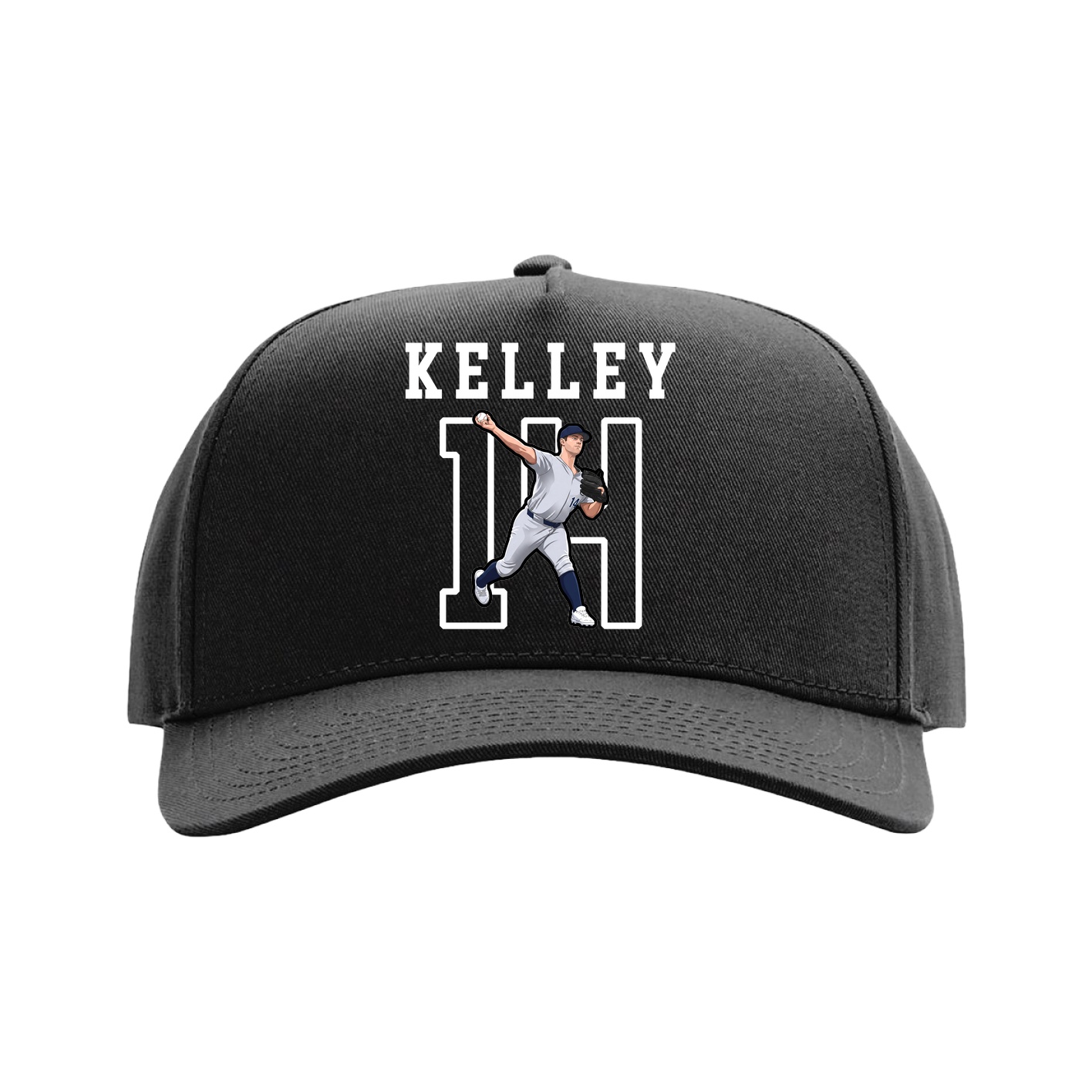 Full Fabric Five-Panel Champ Cap — Shirsey in Black