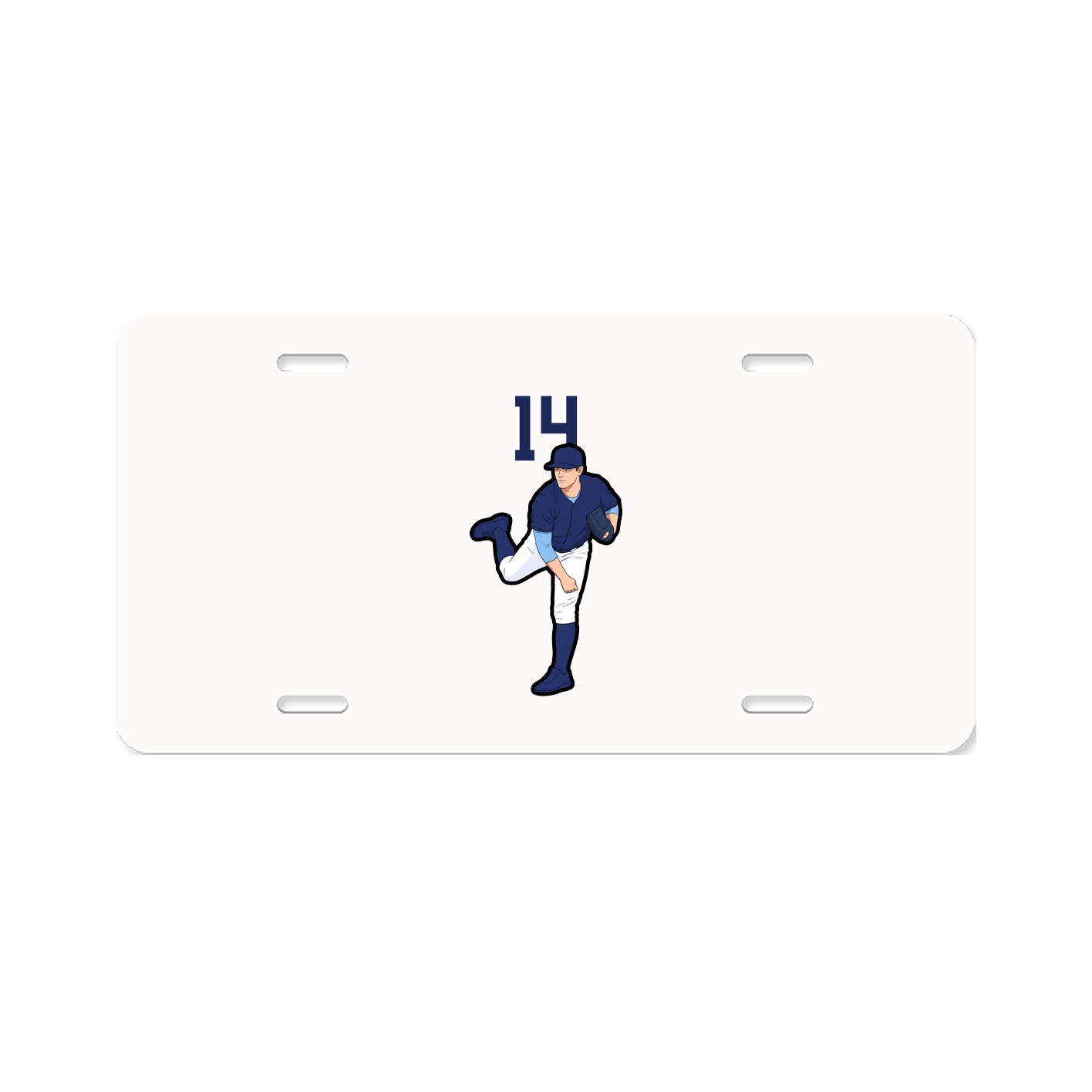 License Plate — Number Top in Classic