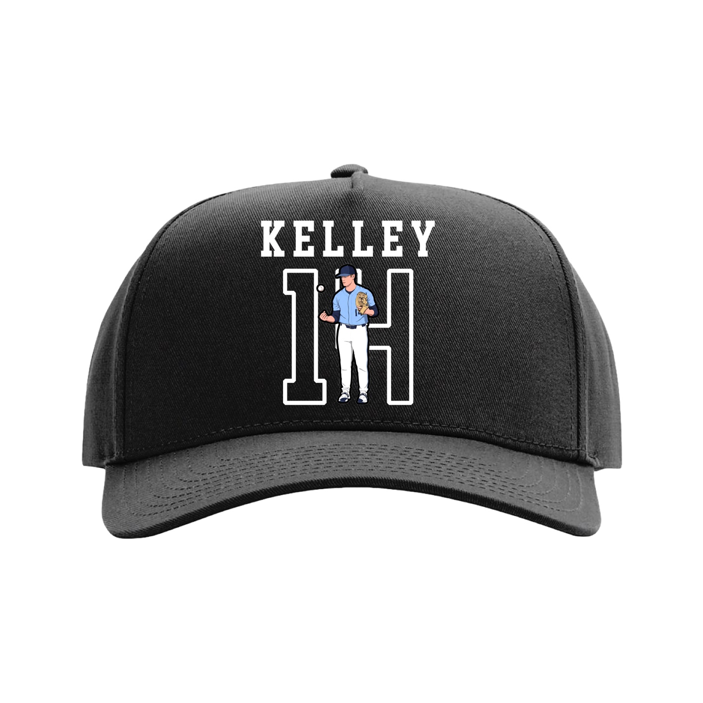 Full Fabric Five-Panel Champ Cap — Shirsey in Black