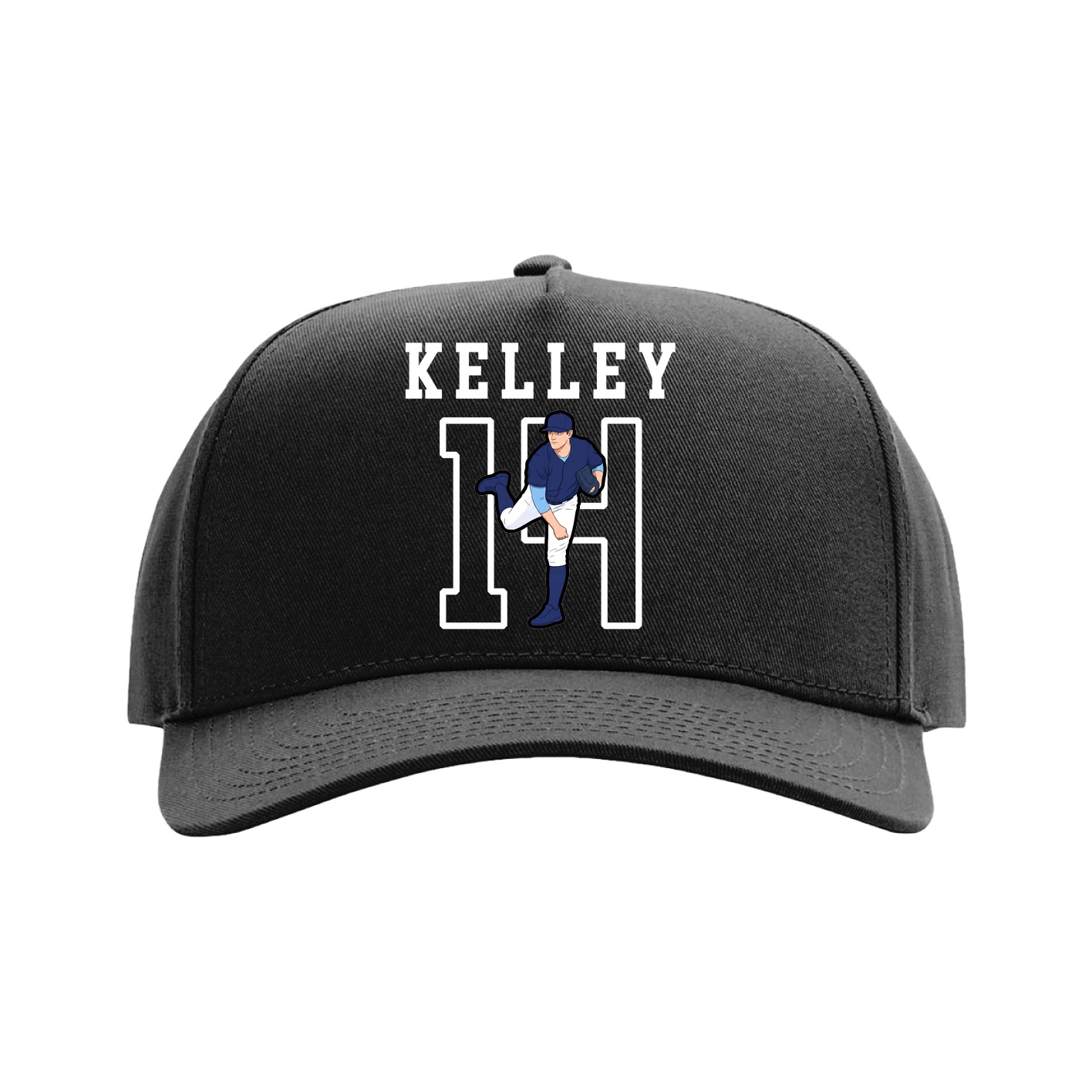 Full Fabric Five-Panel Champ Cap — Shirsey in Black