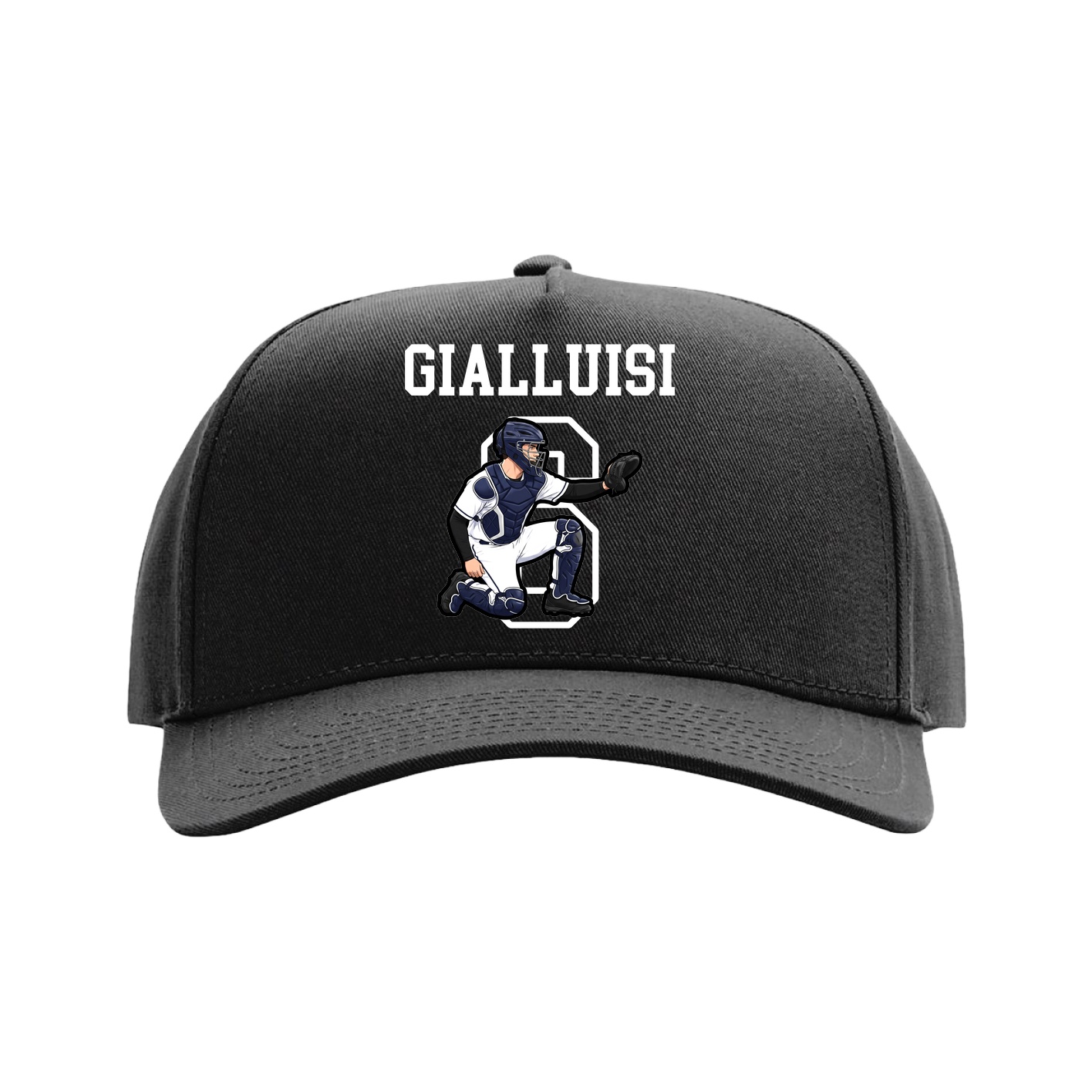 Full Fabric Five-Panel Champ Cap — Shirsey in Black