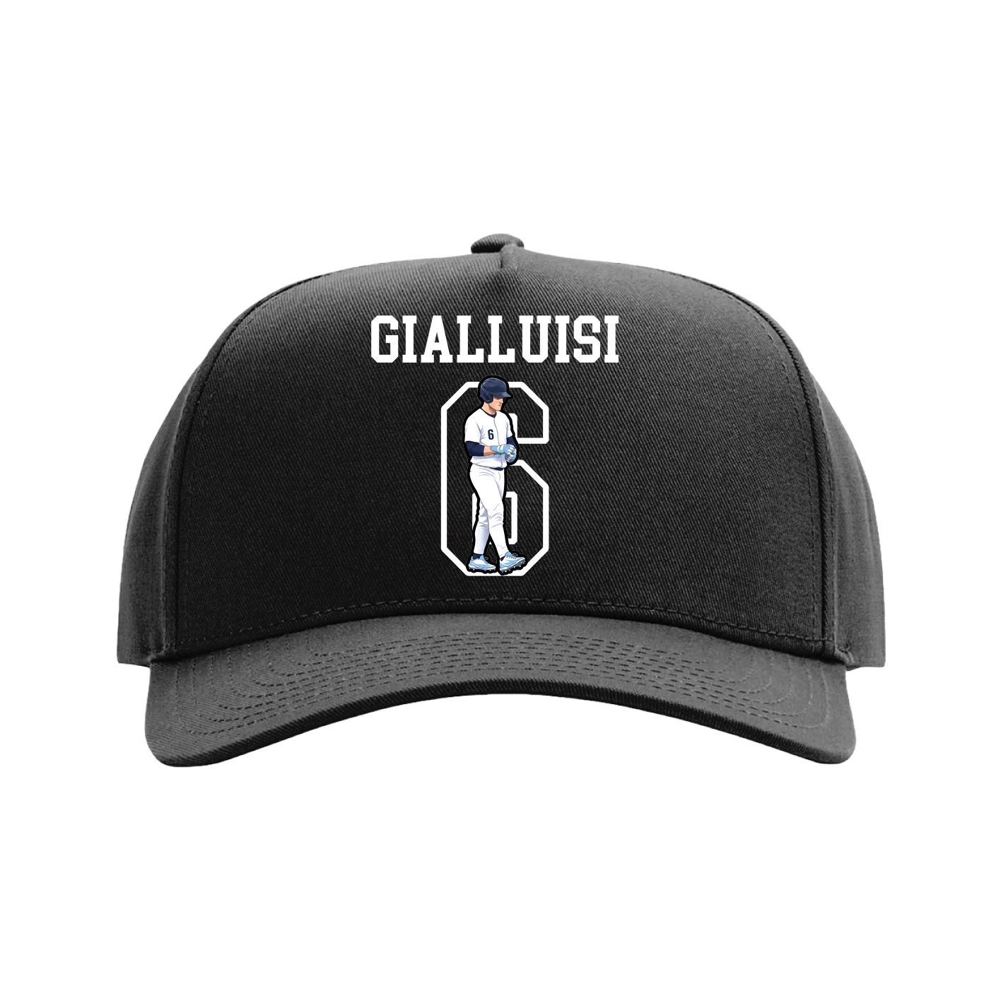Full Fabric Five-Panel Champ Cap — Shirsey in Black
