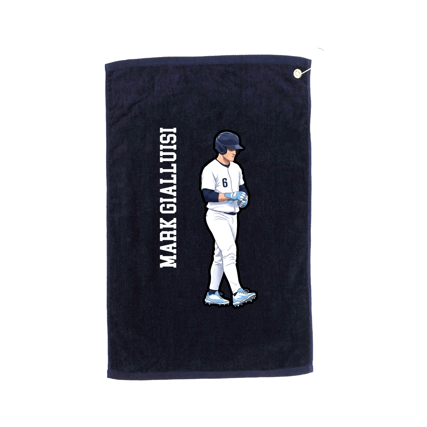 Golf Towel — Name Vertical in Navy