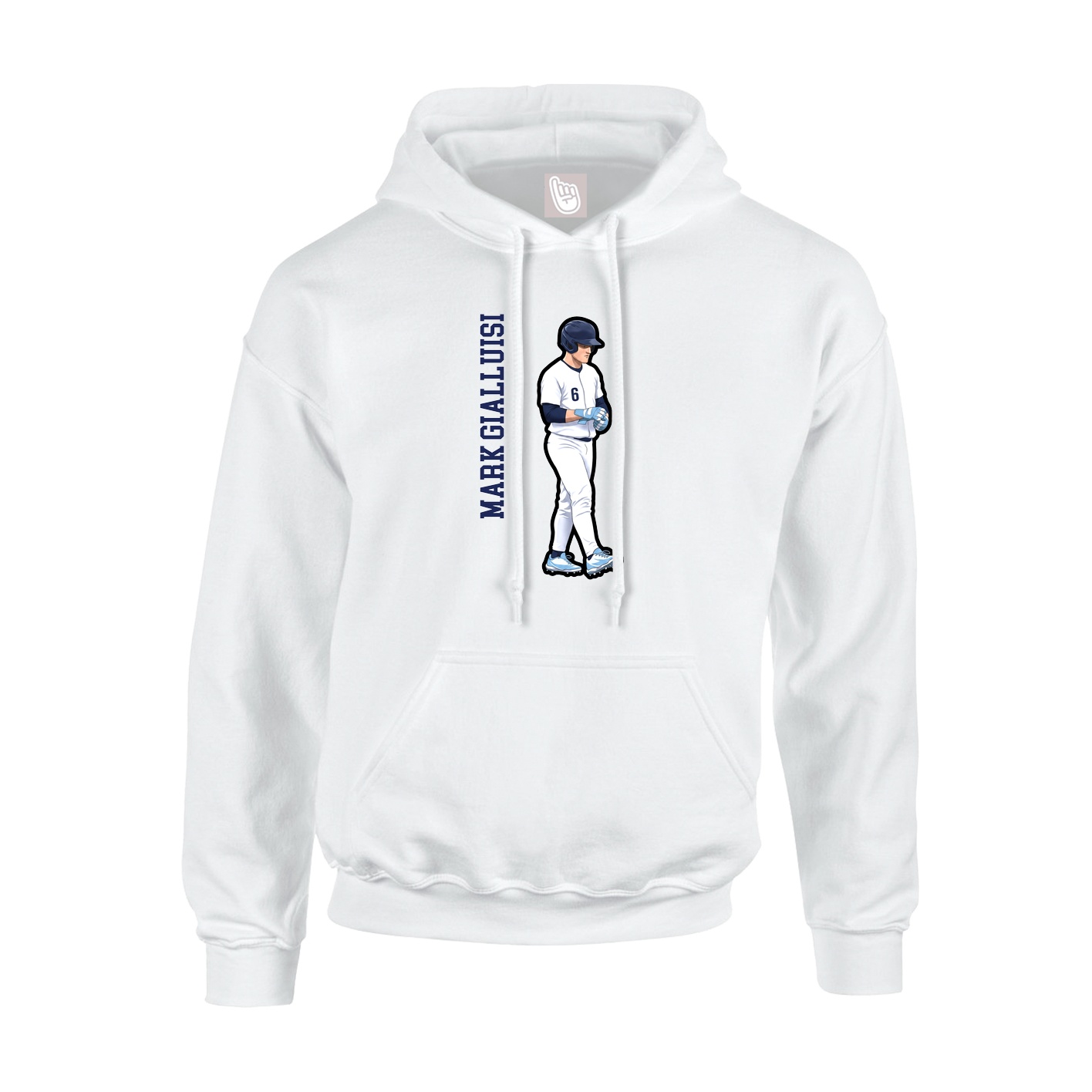 Hoodie — Name Vertical in White