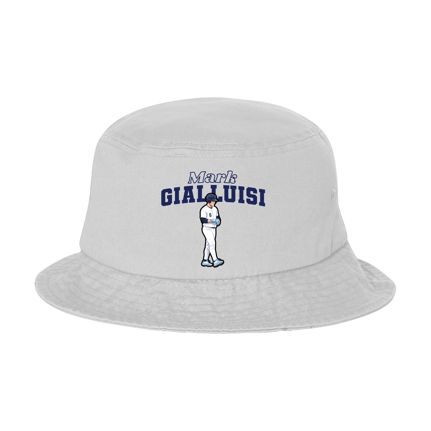Bucket Cap — Name Arch in White