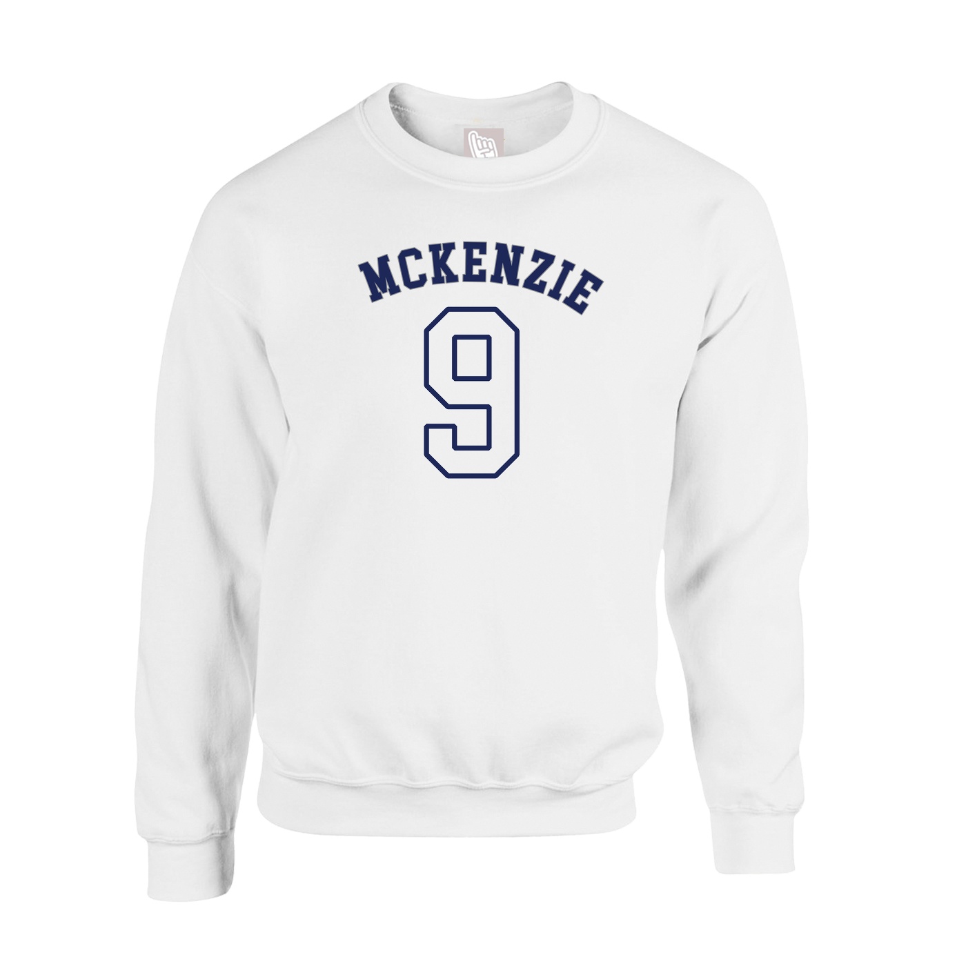 Fleece Crew — Shirsey Arch in White