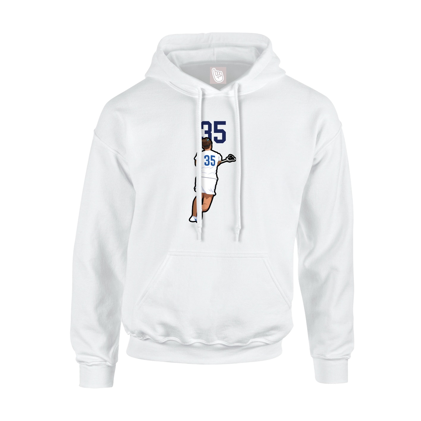 Hoodie — Number Top in White