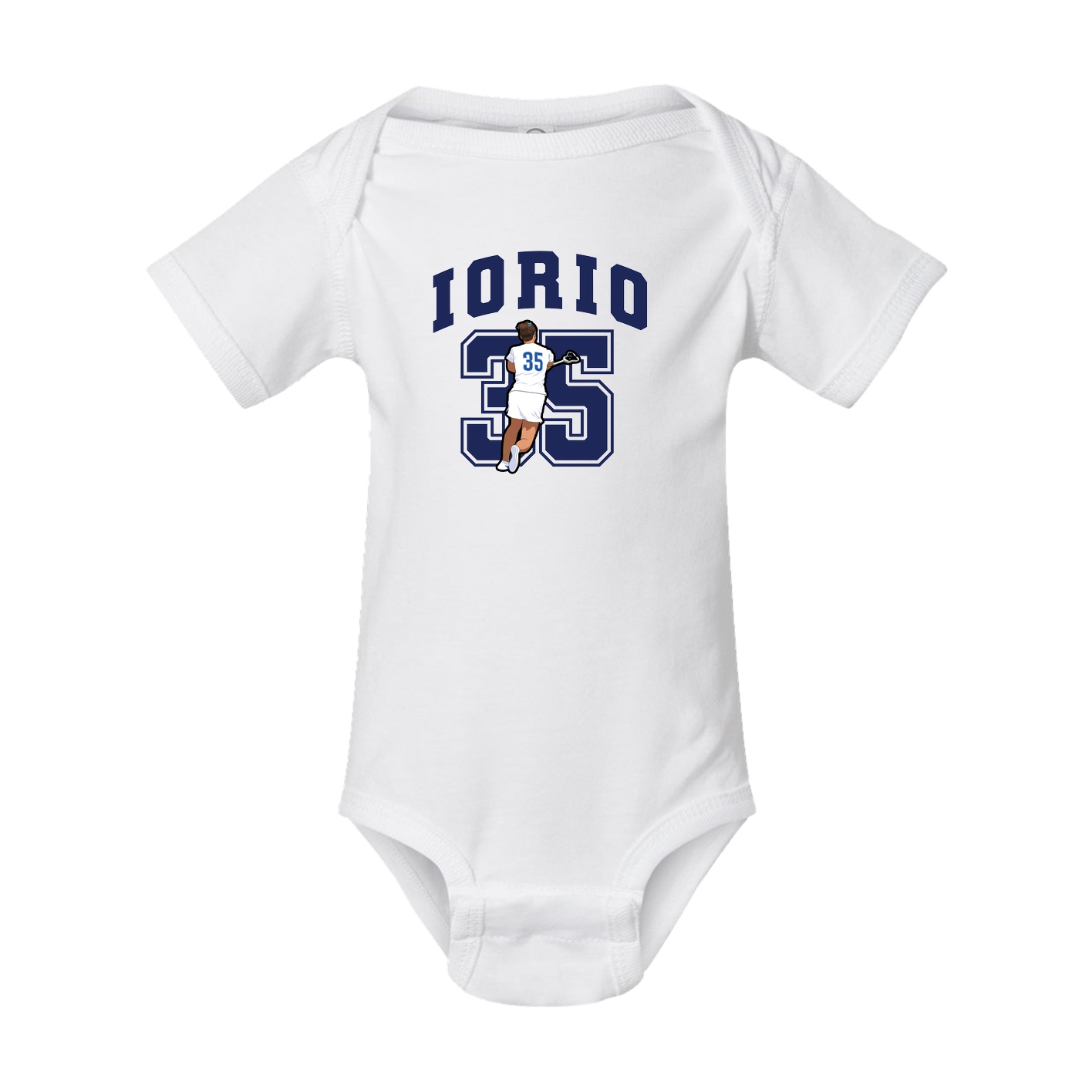Baby Onesie — Number in White