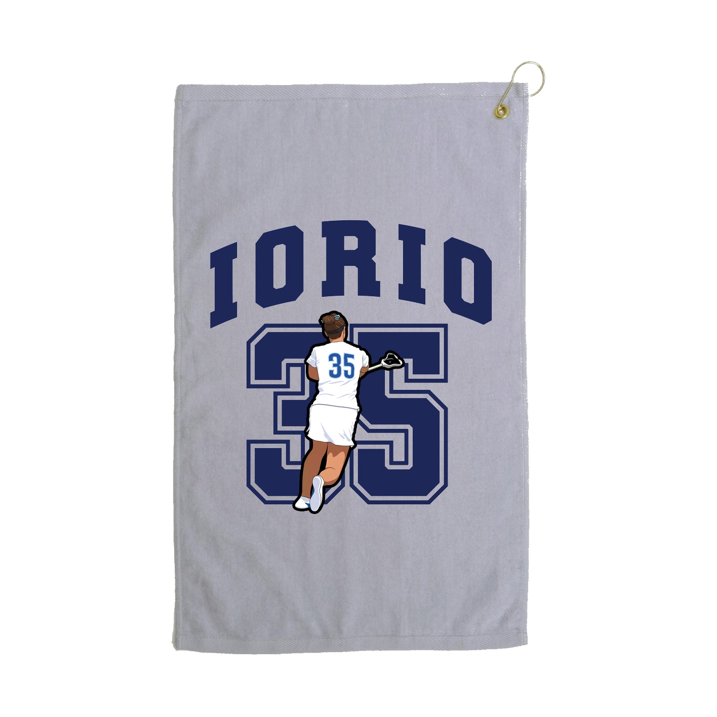 Golf Towel — Number in Grey