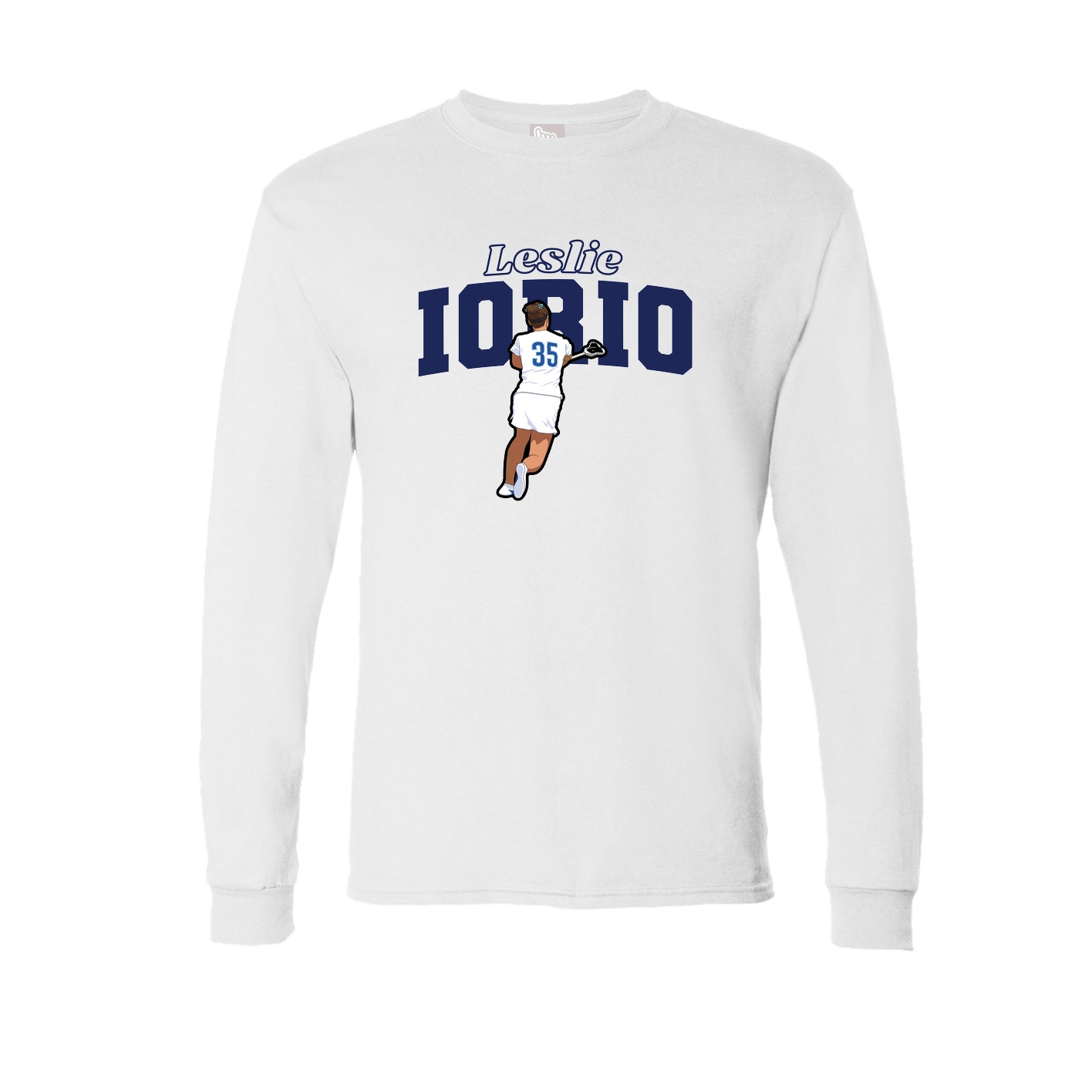 Long Sleeve Tee — Name Arch in White