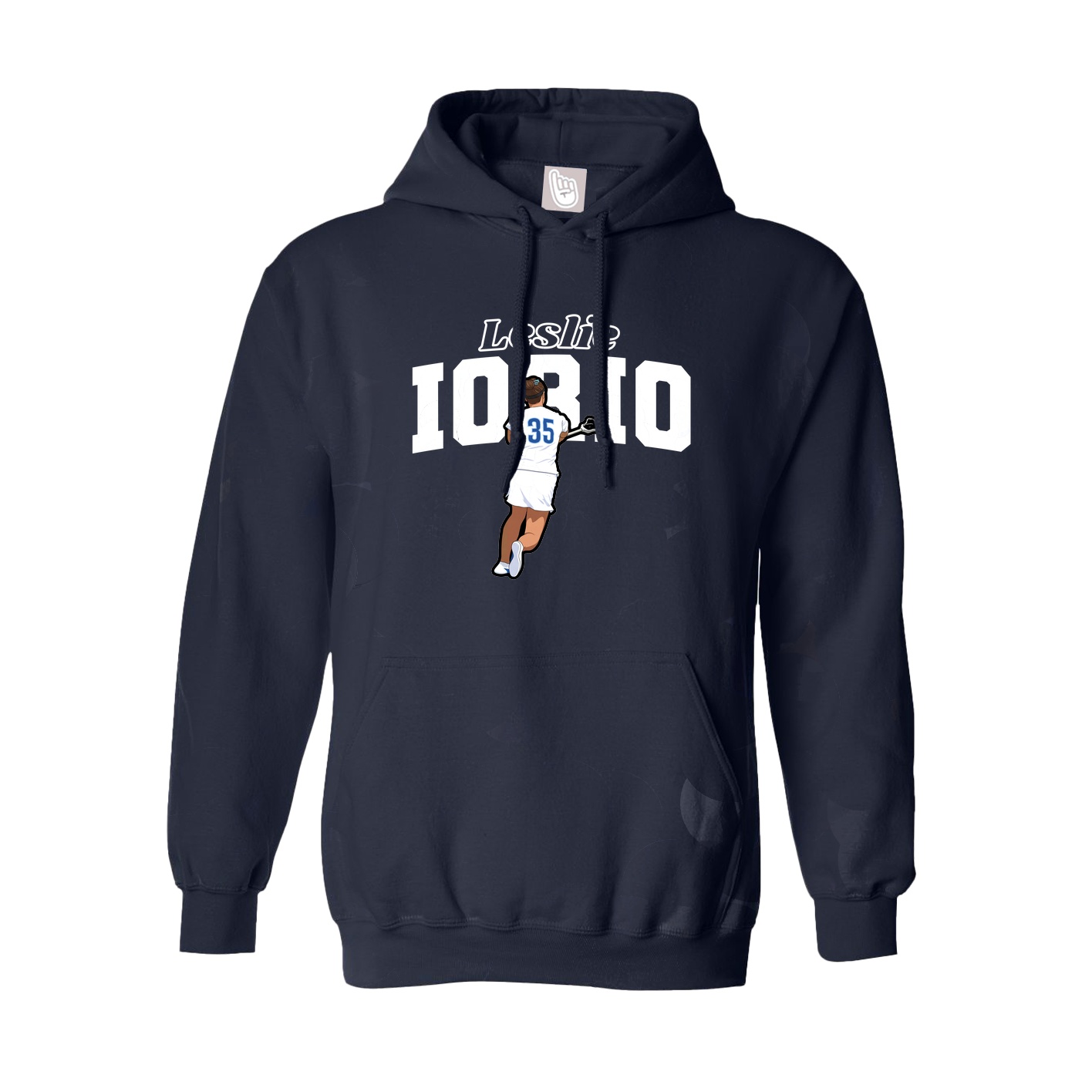 Youth Hoodie — Name Arch in Navy