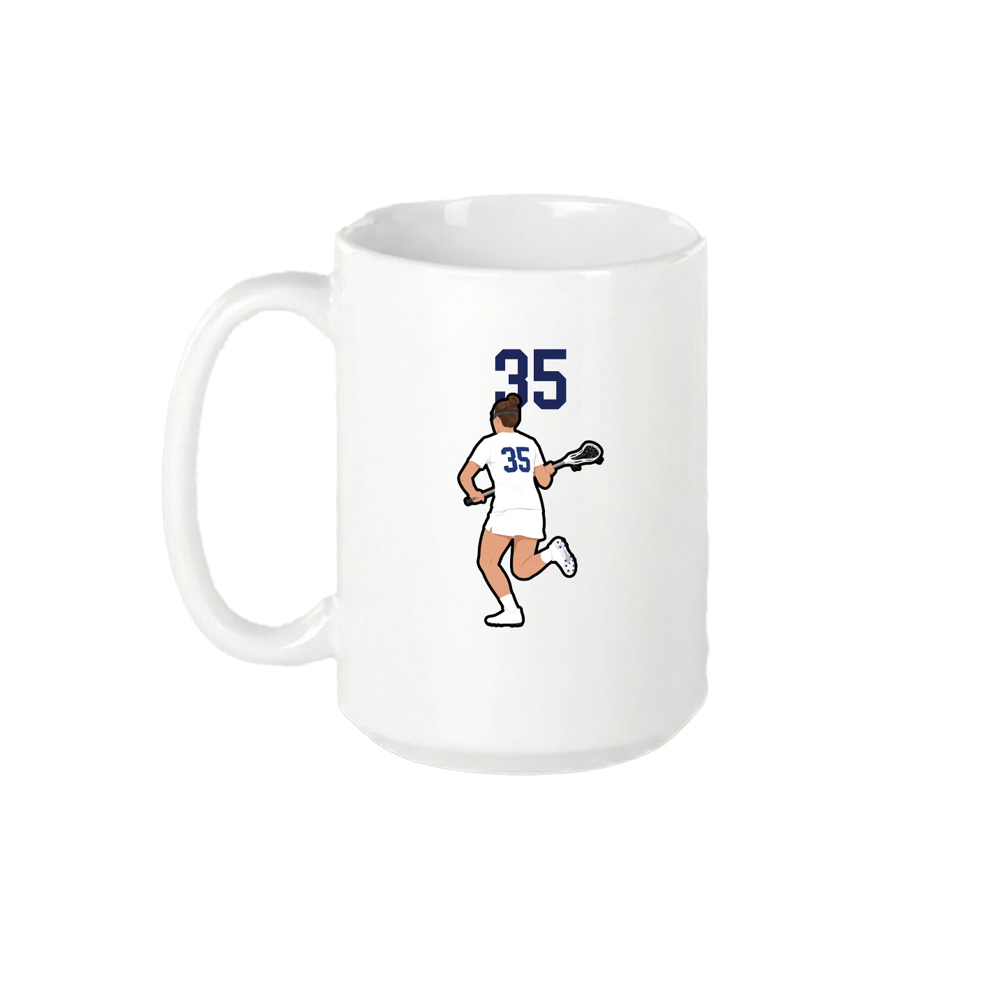 15oz Coffee Mug — Number Top in White