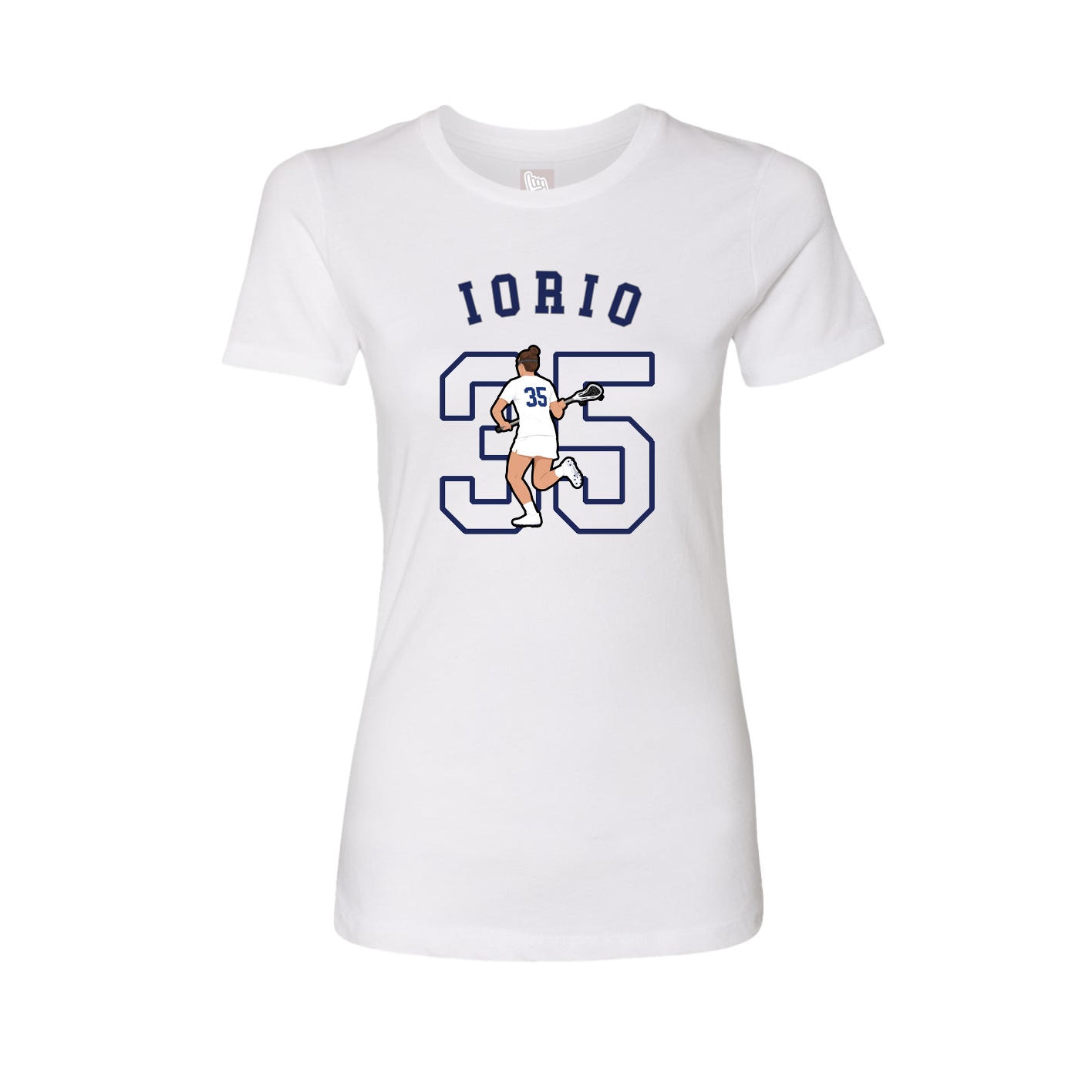 Fitted Women's Tee — Shirsey Arch in White