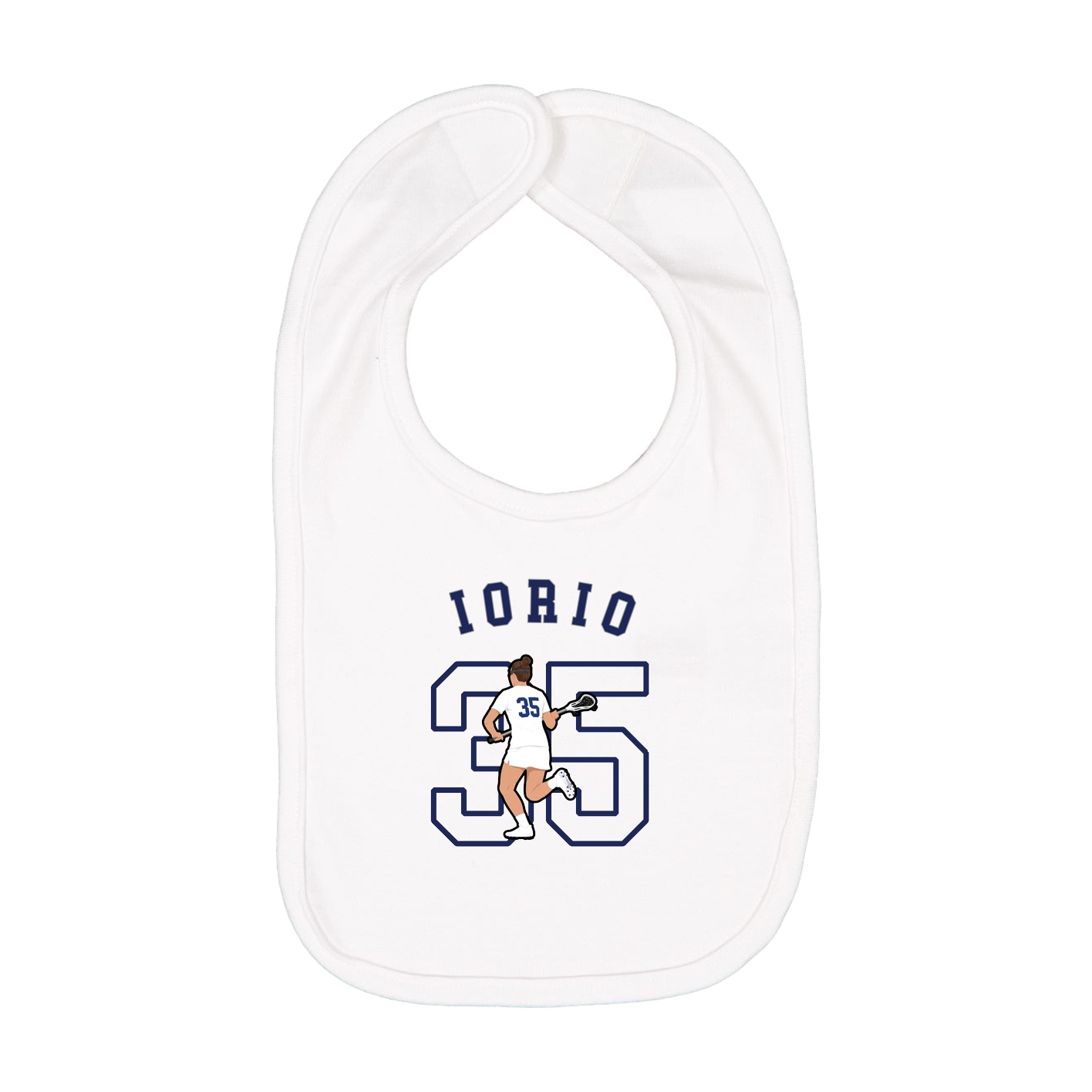 Infant Bib — Shirsey Arch in White
