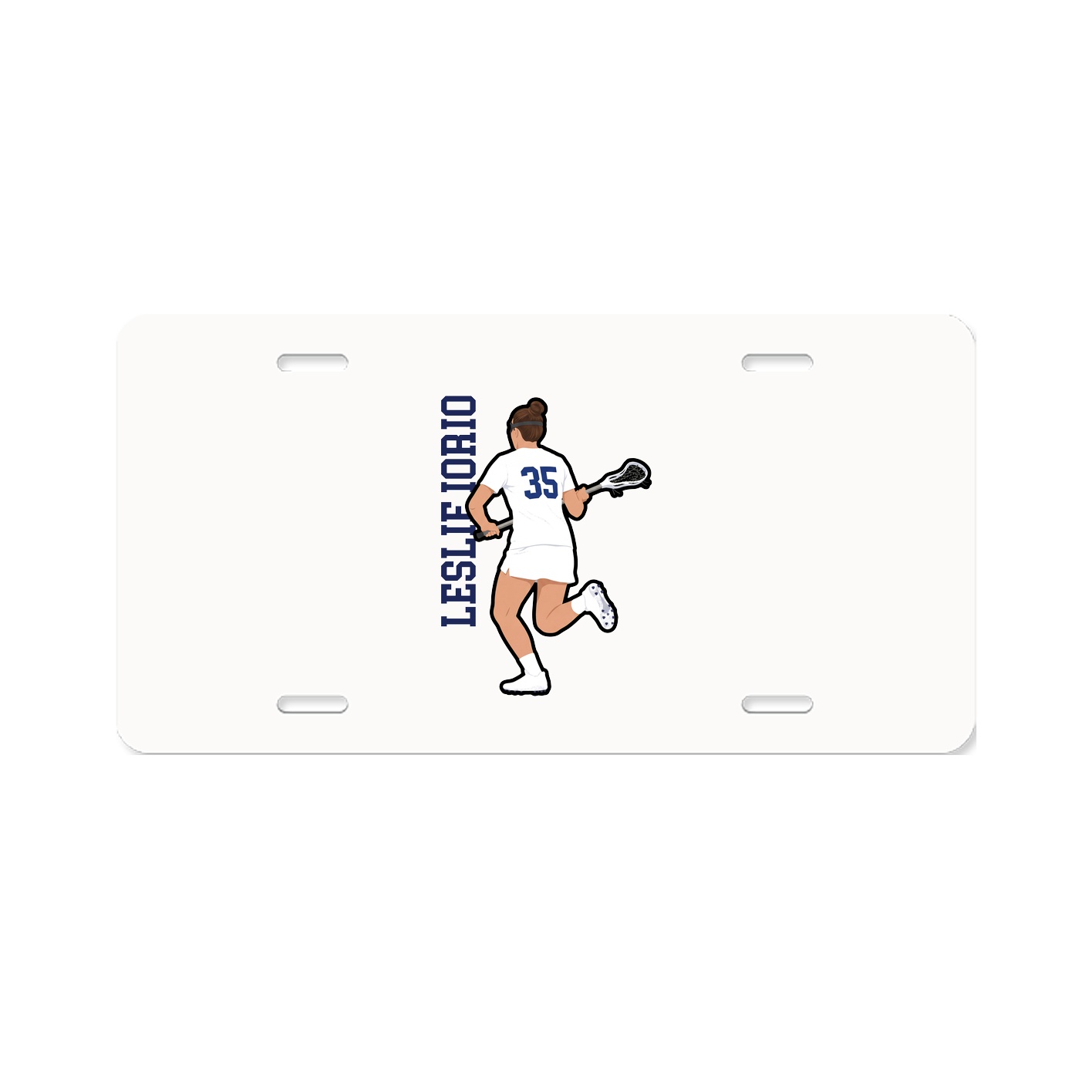 License Plate — Name Vertical in Classic