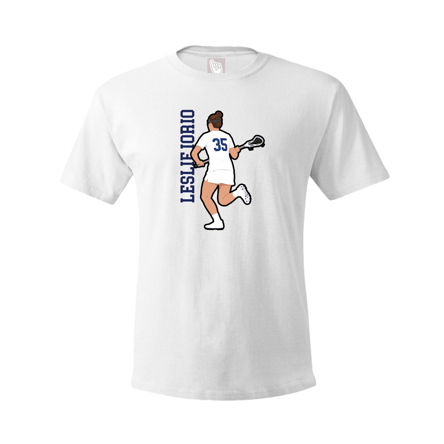 Tee — Name Vertical in White