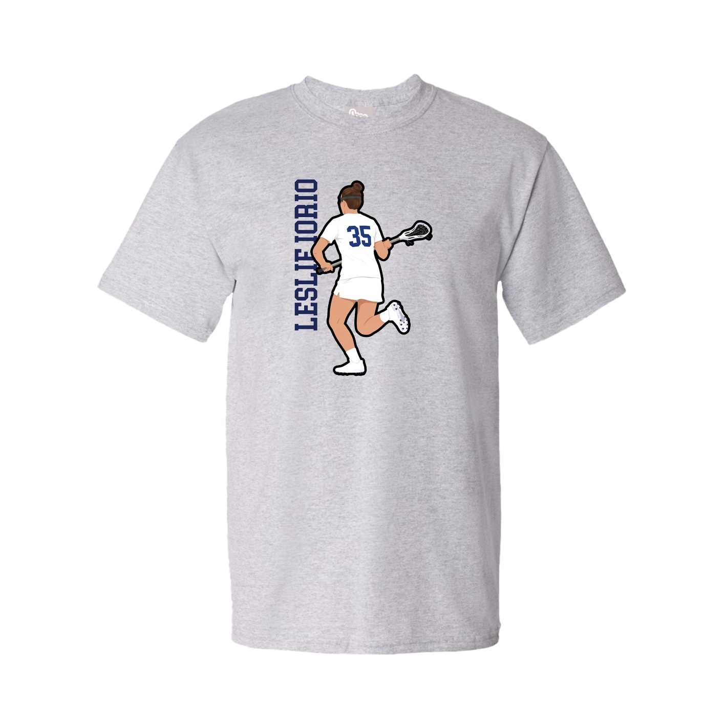 Youth Tee — Name Vertical in Grey