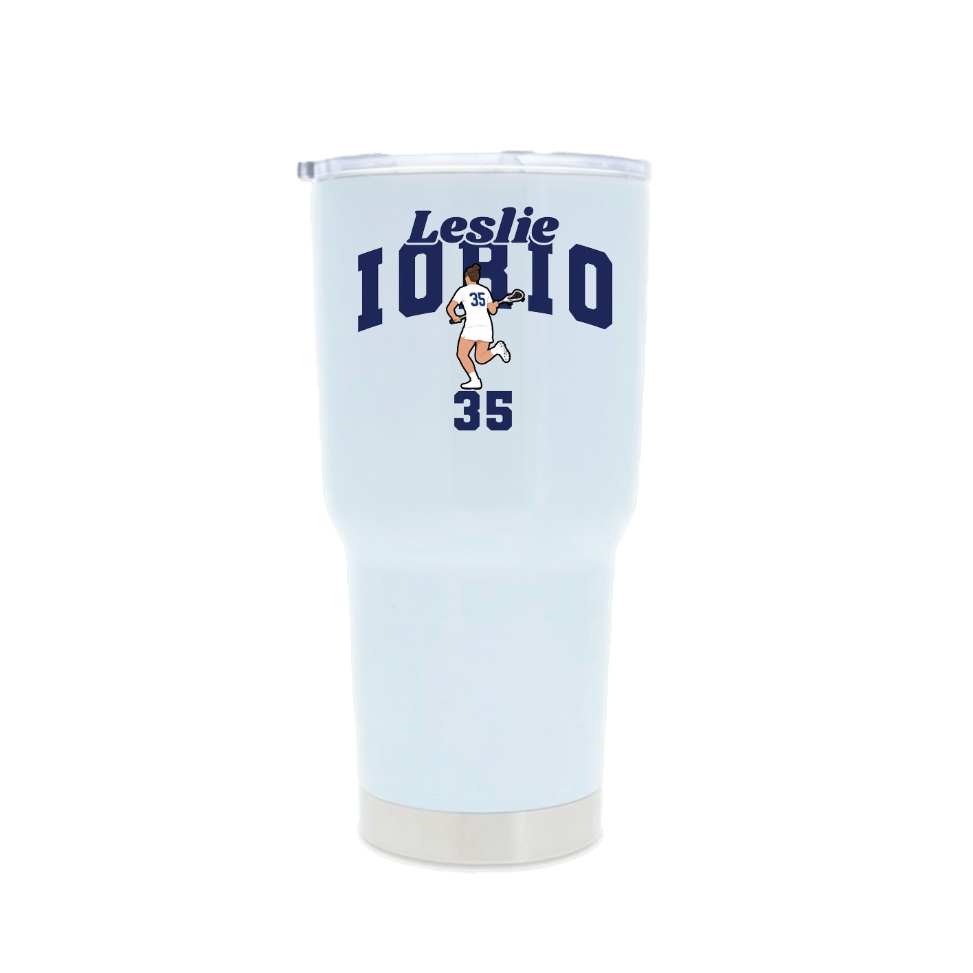 30oz Stainless Steel Tumbler — Signature Arch in White