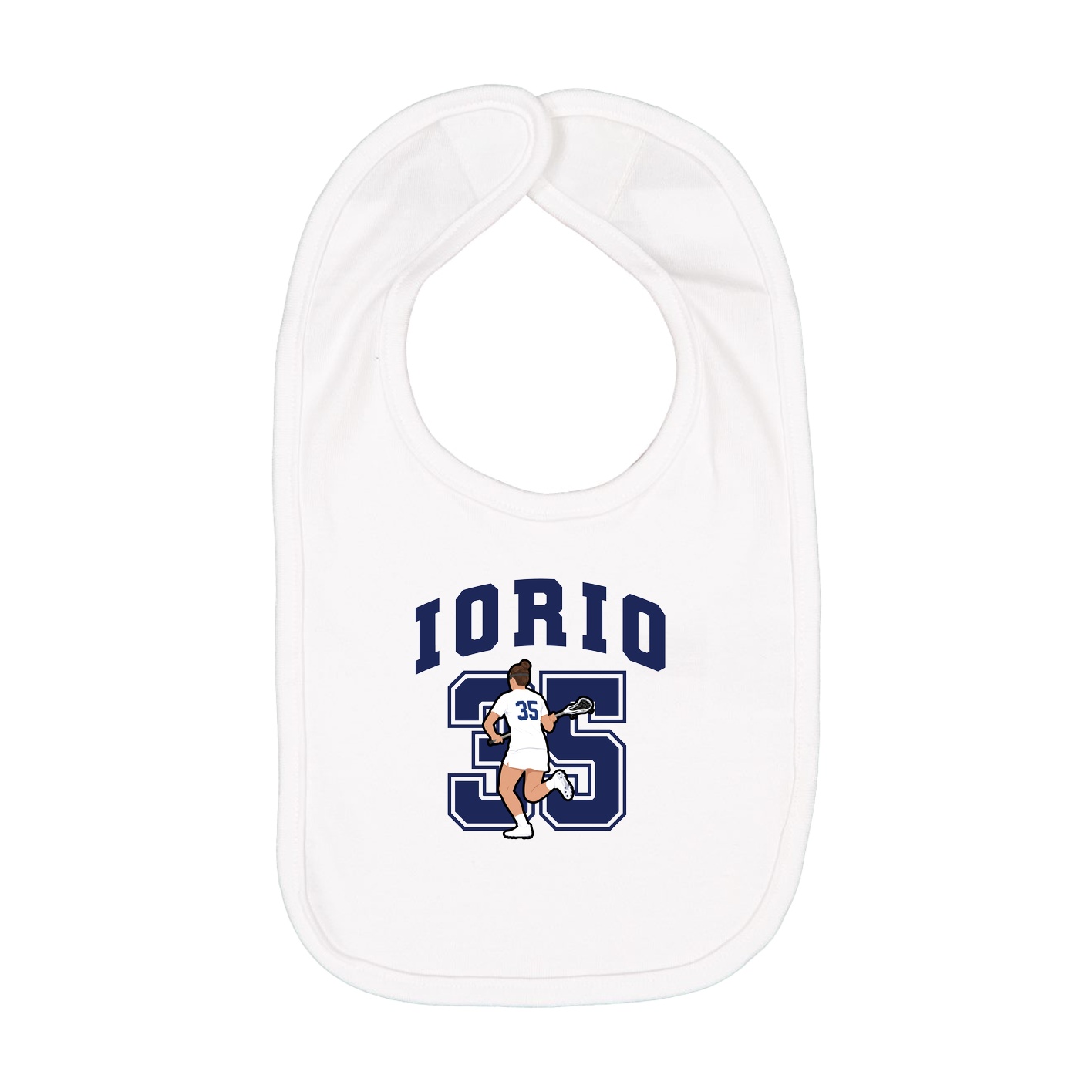 Infant Bib — Number in White