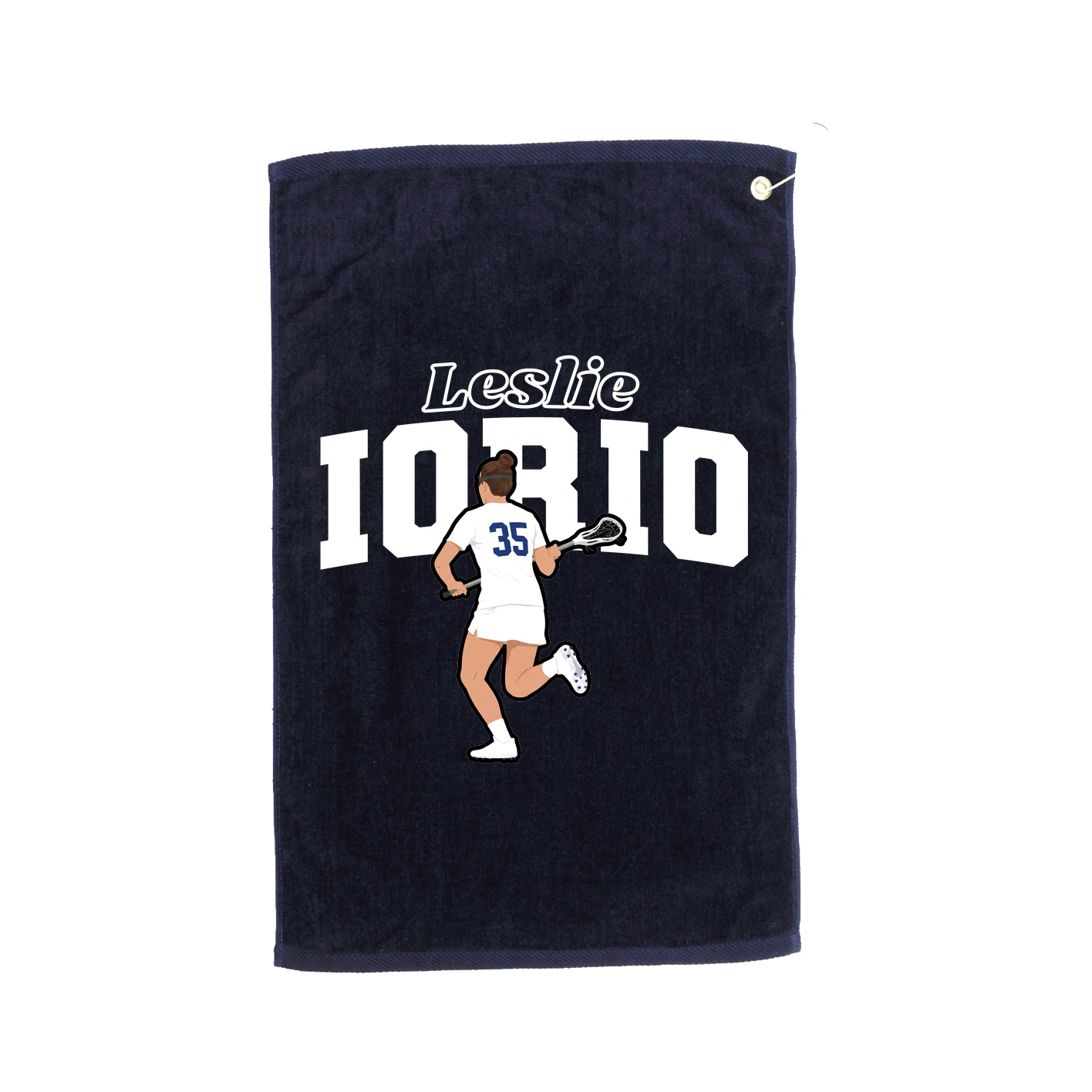 Golf Towel — Name Arch in Navy