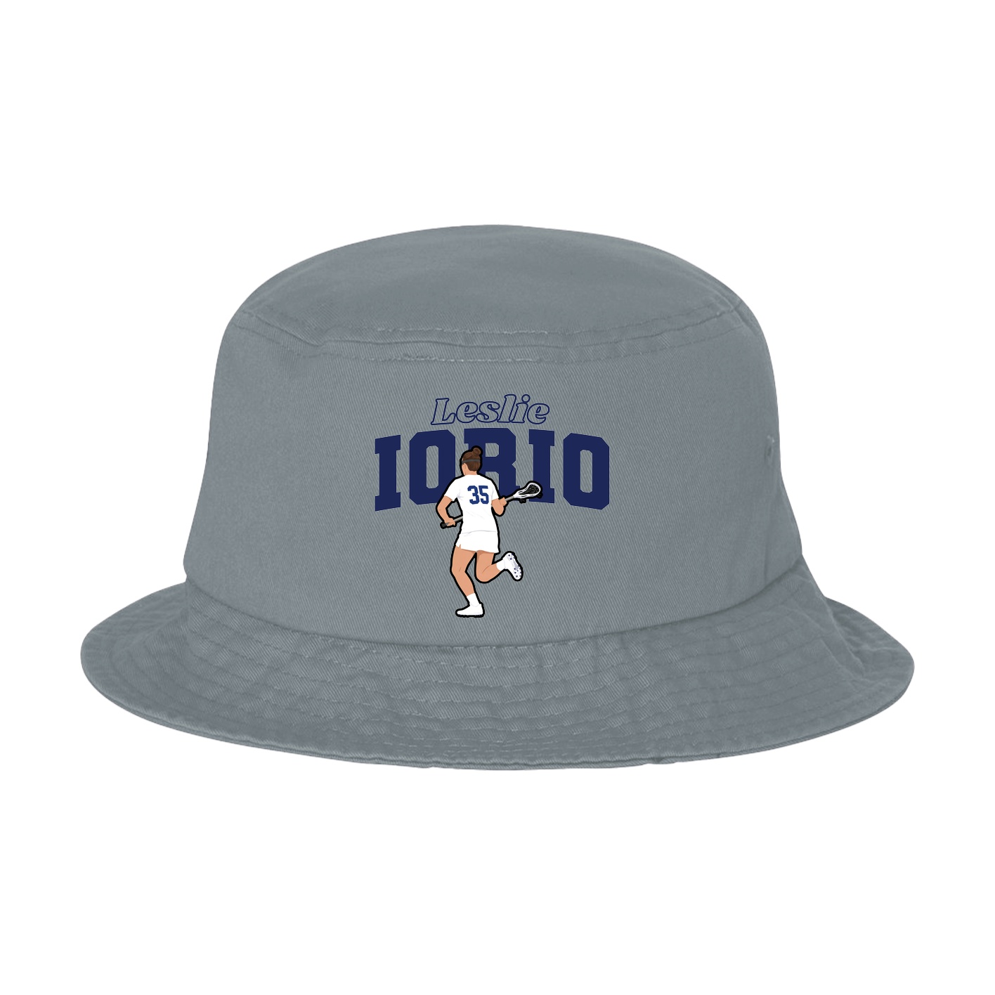 Bucket Cap — Name Arch in Grey