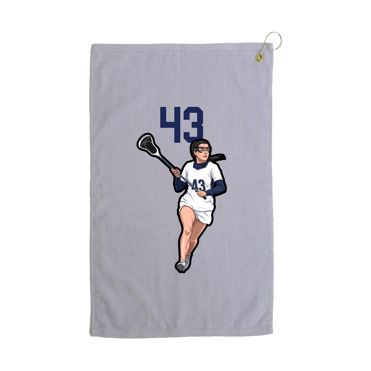 Golf Towel — Number Top in Grey