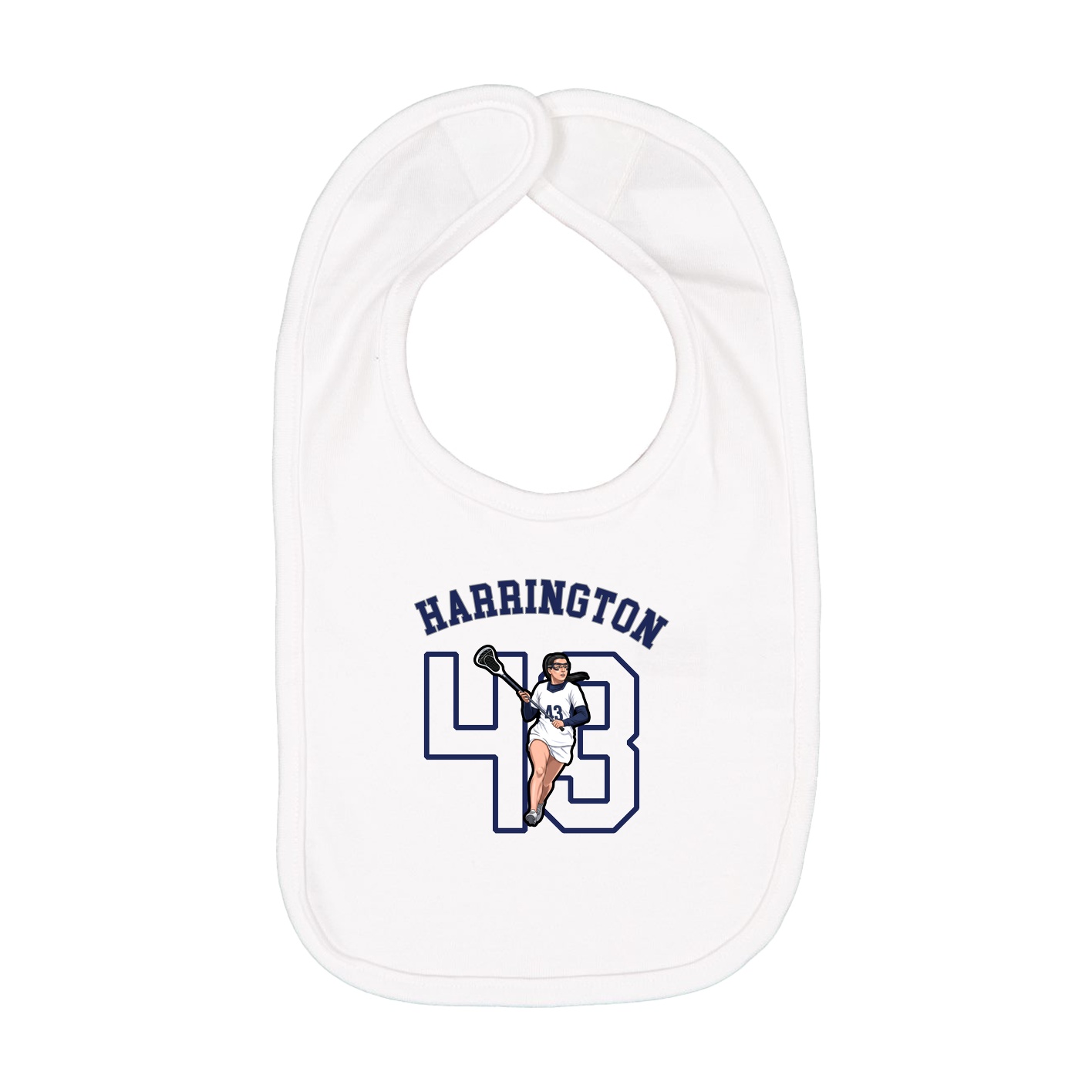 Infant Bib — Shirsey Arch in White