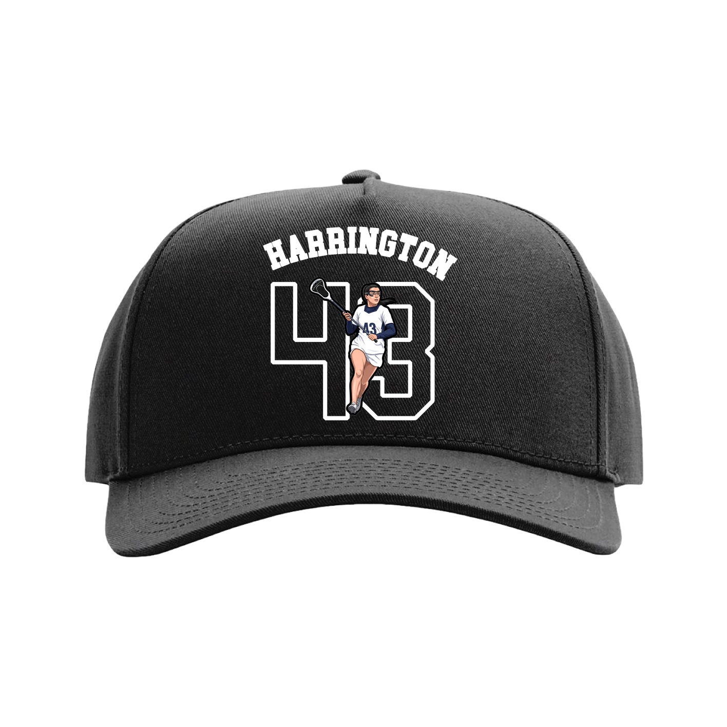 Full Fabric Five-Panel Champ Cap — Shirsey Arch in Black
