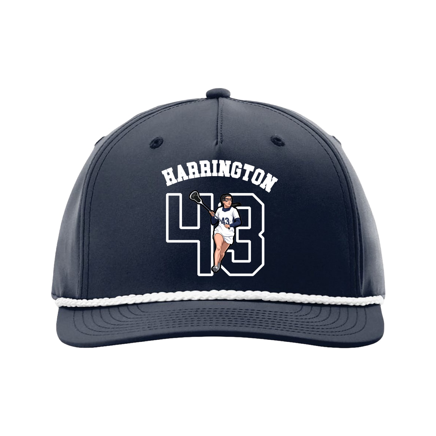 Five-Panel Classic Rope Cap — Shirsey Arch in Navy