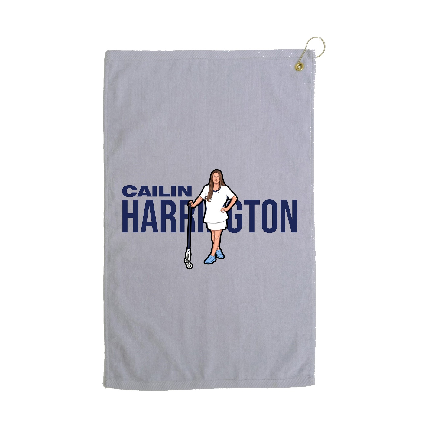 Golf Towel — Player Name in Grey