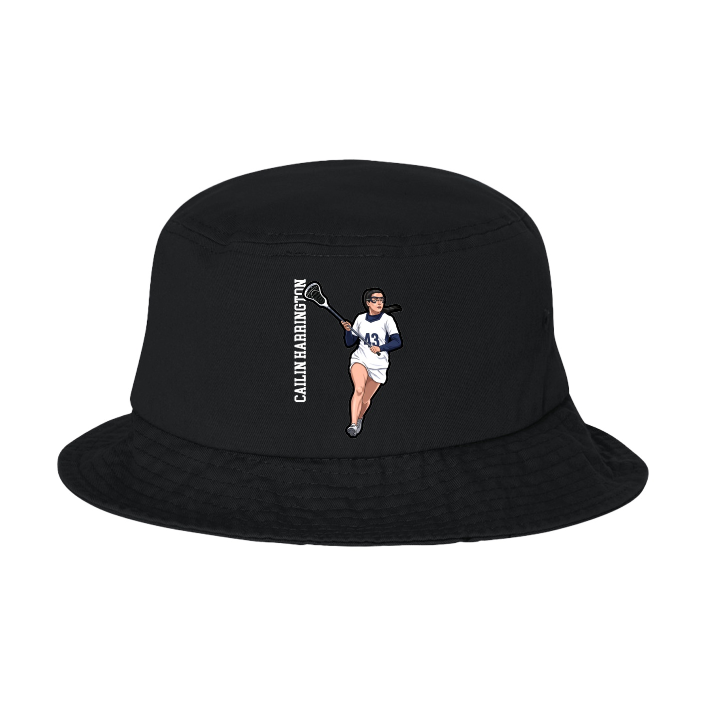Bucket Cap — Name Vertical in Black