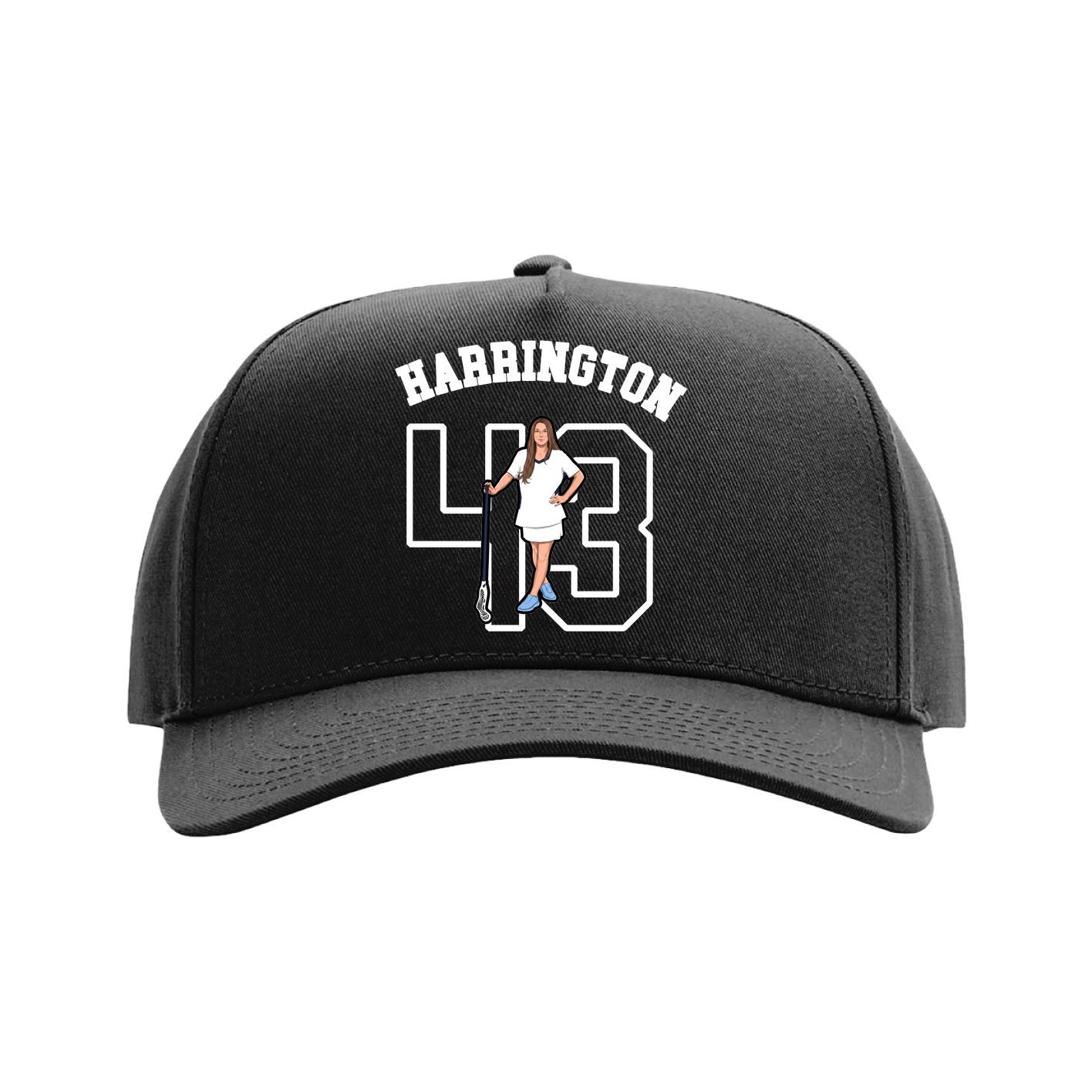 Full Fabric Five-Panel Champ Cap — Shirsey Arch in Black