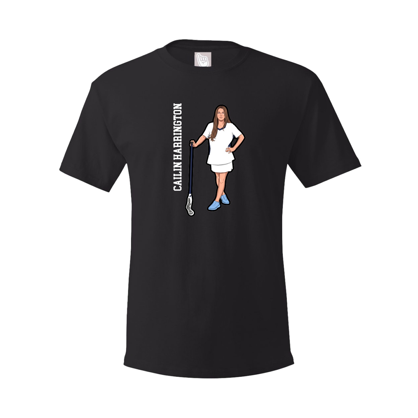Youth Tee — Name Vertical in Black
