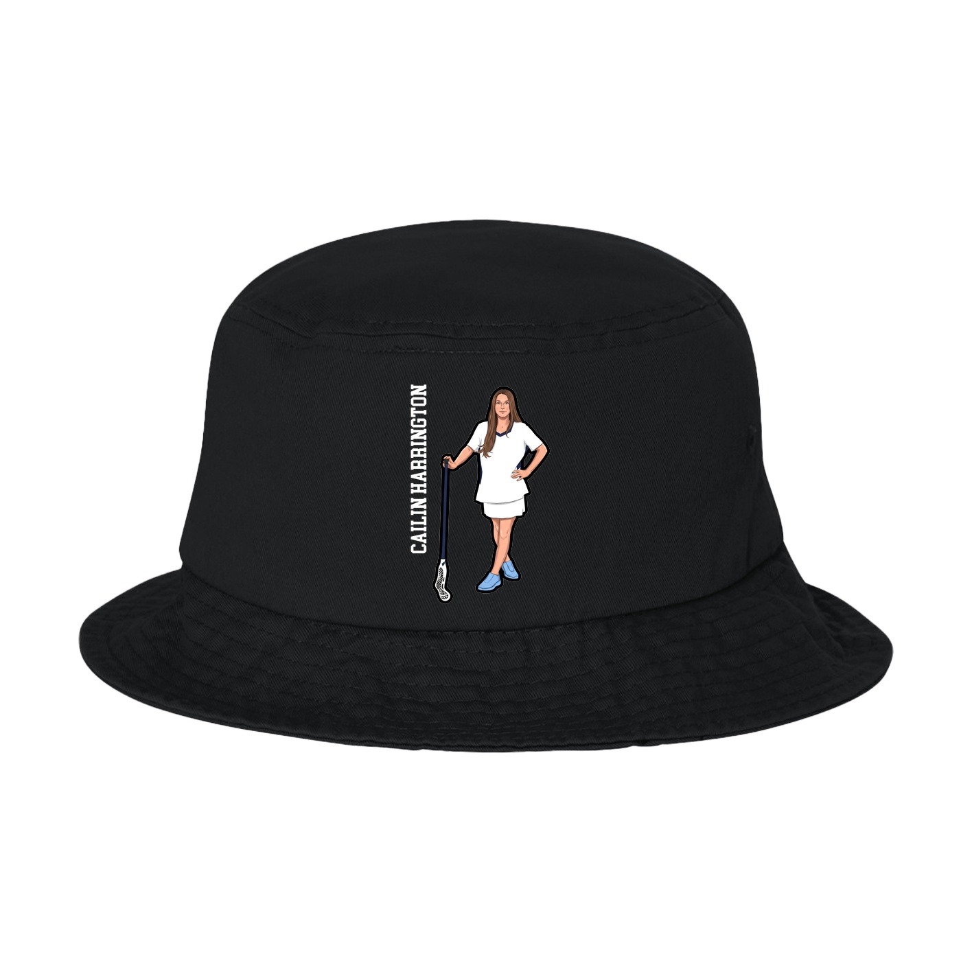 Bucket Cap — Name Vertical in Black