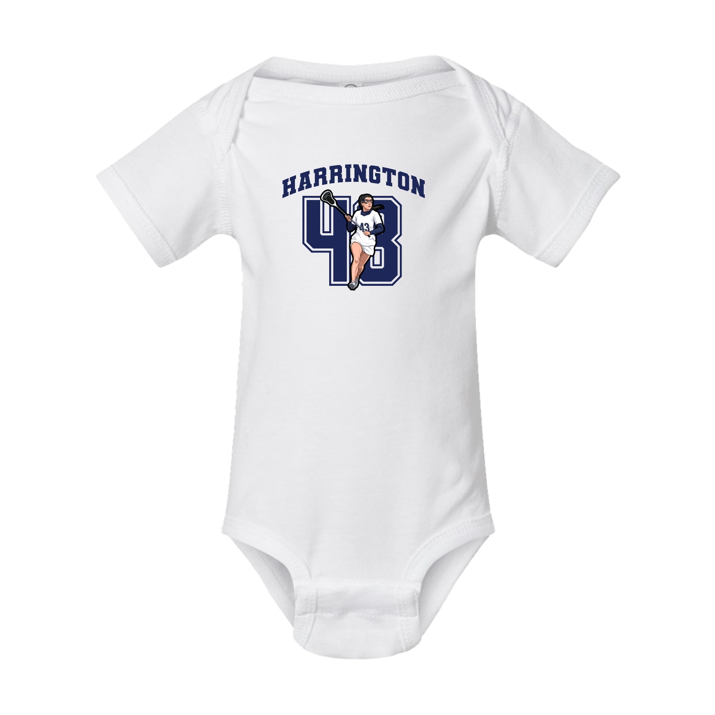 Baby Onesie — Number in White