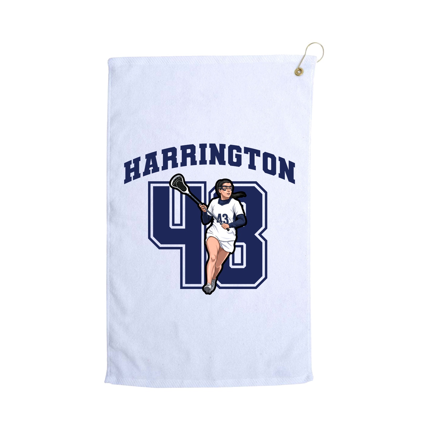 Golf Towel — Number in White