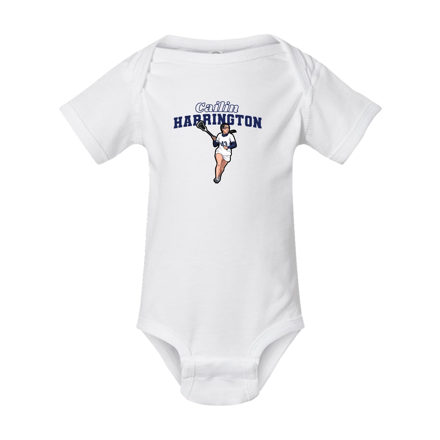 Baby Onesie — Name Arch in White