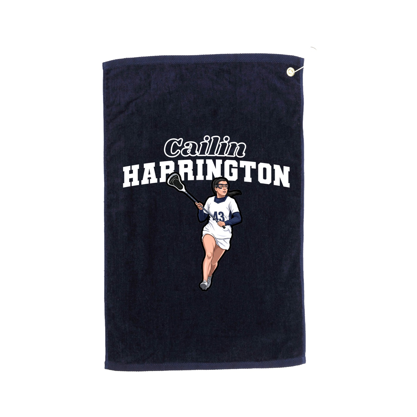 Golf Towel — Name Arch in Navy
