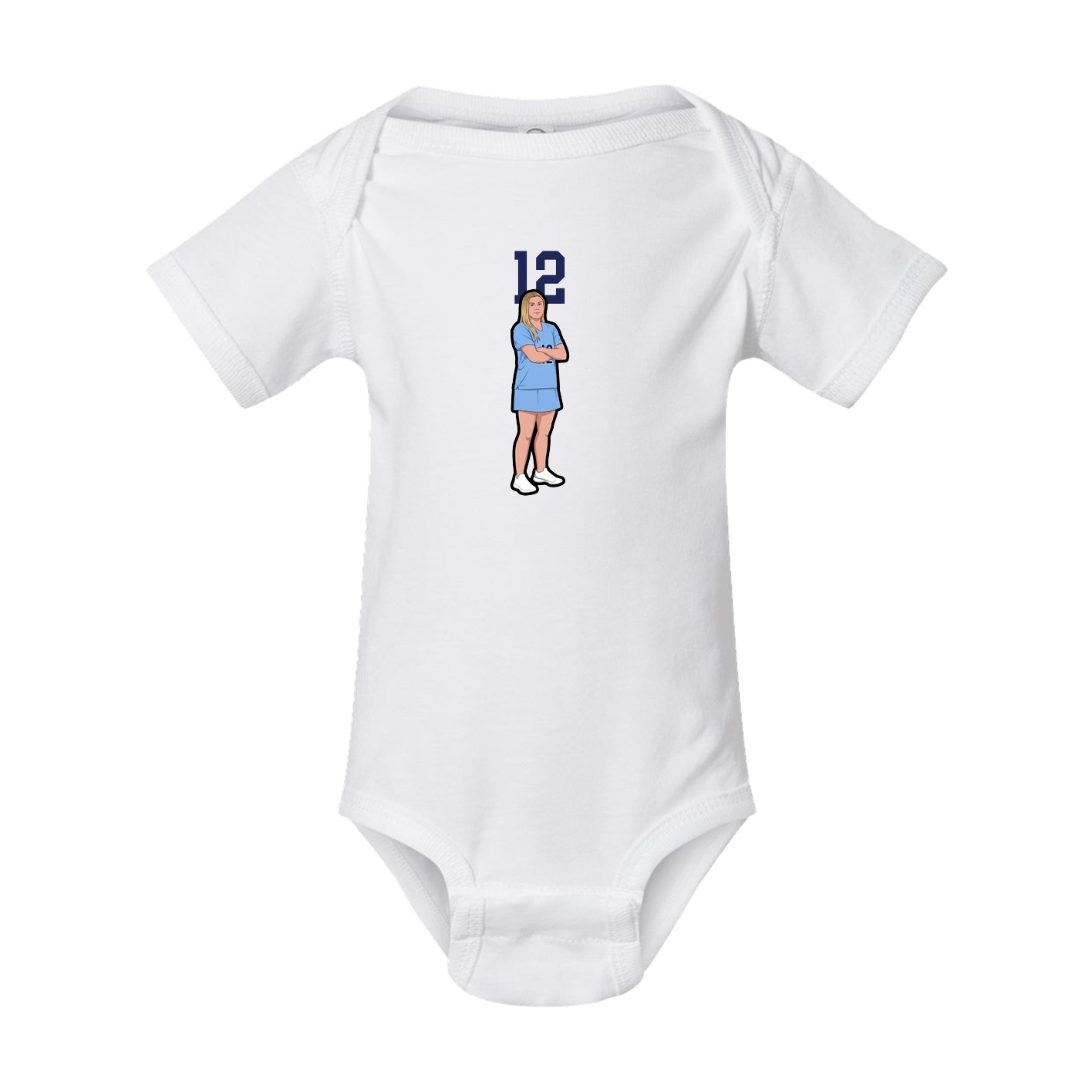Baby Onesie — Number Top in White