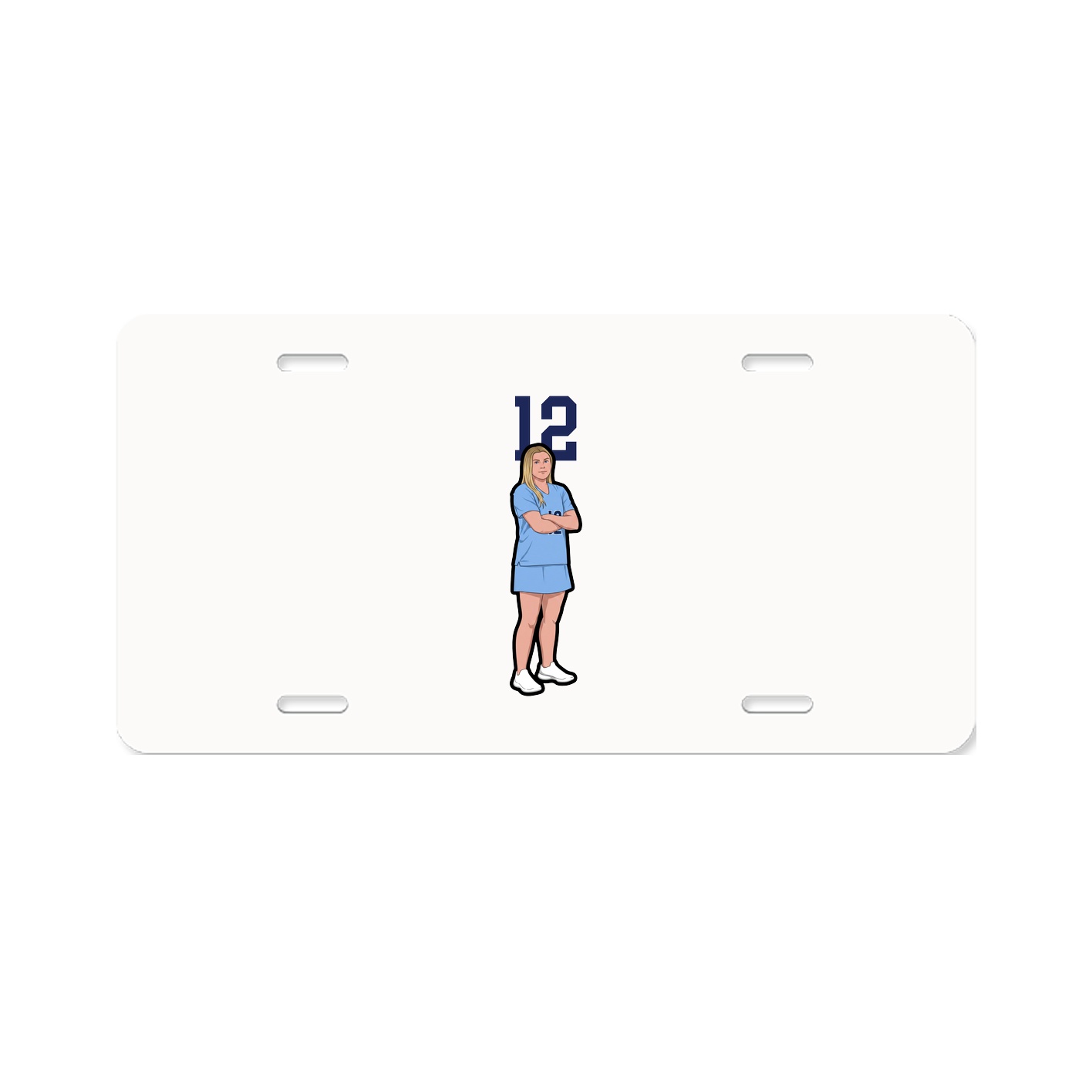 License Plate — Number Top in Classic