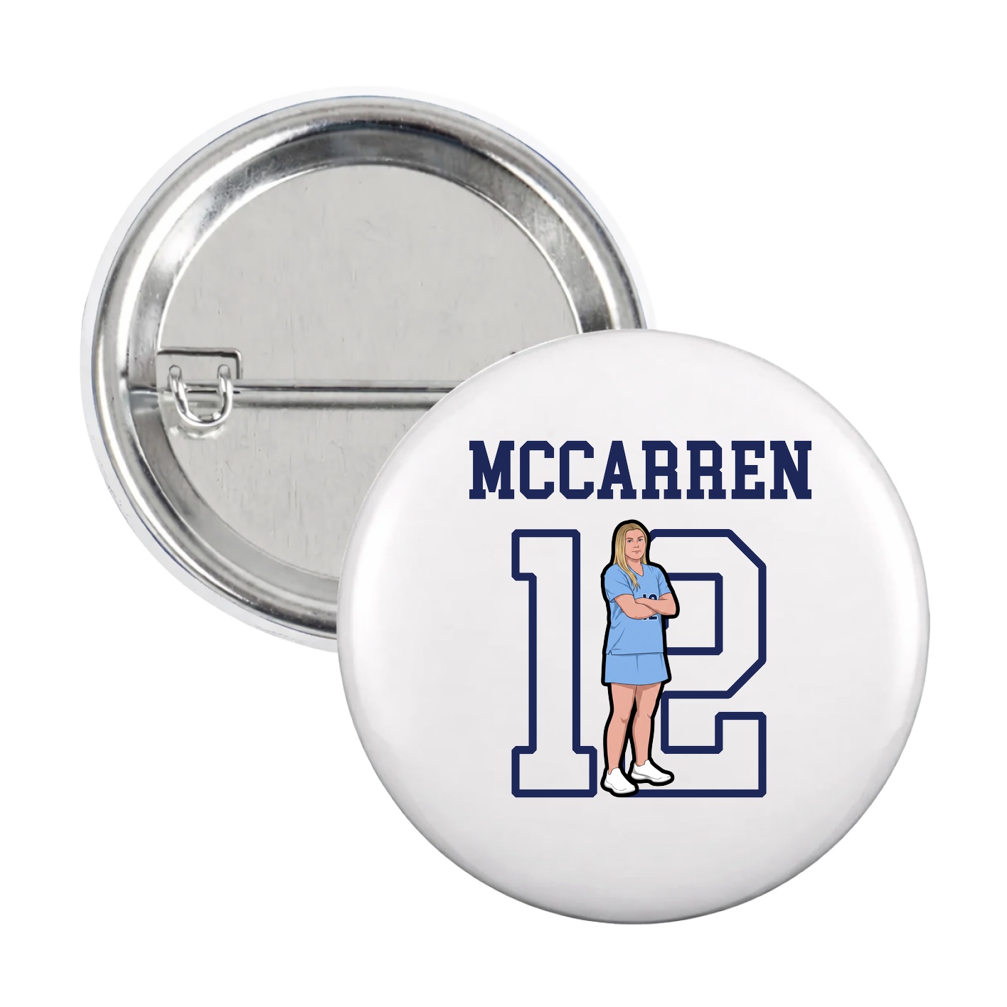 Game Day Button — Shirsey in White