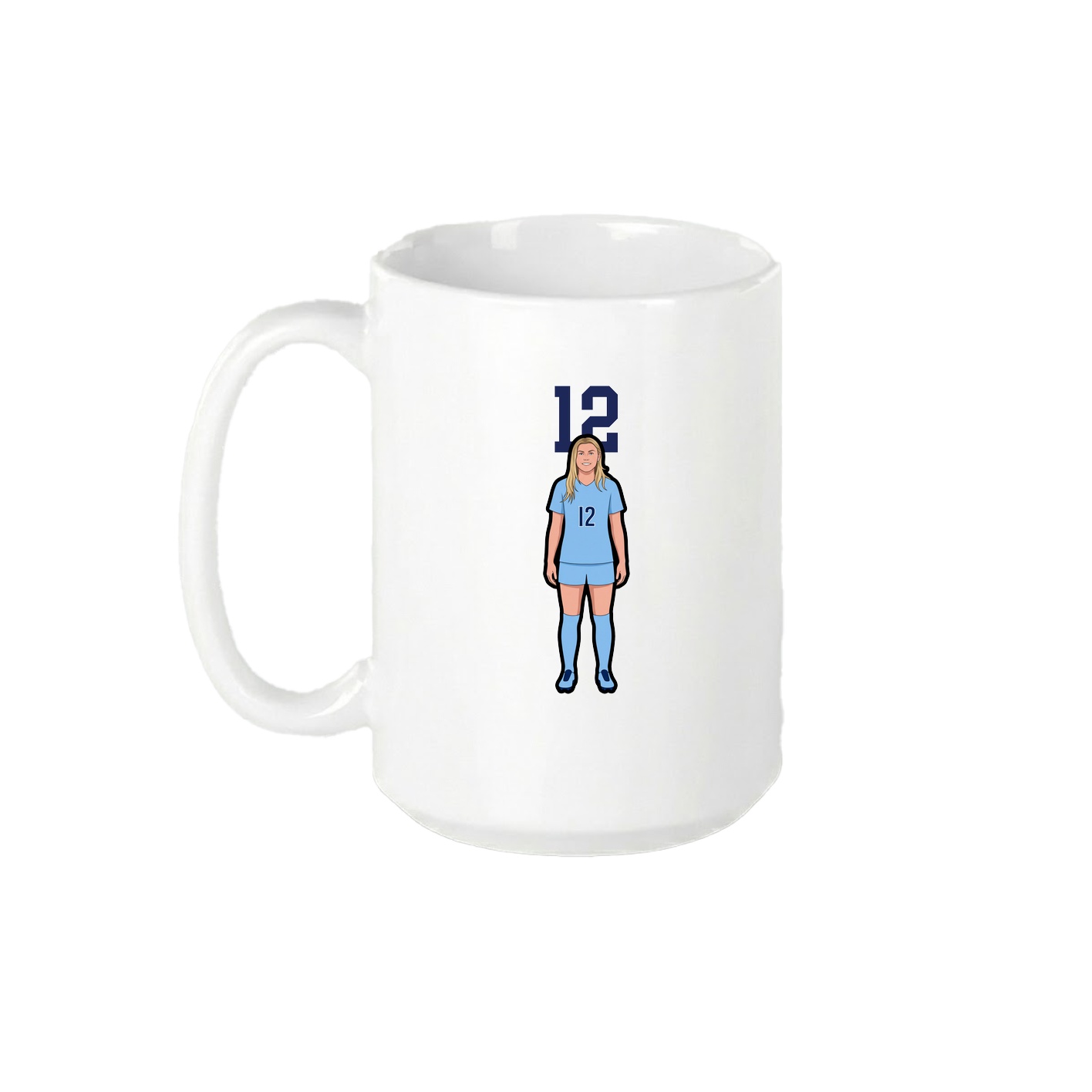 15oz Coffee Mug — Number Top in White