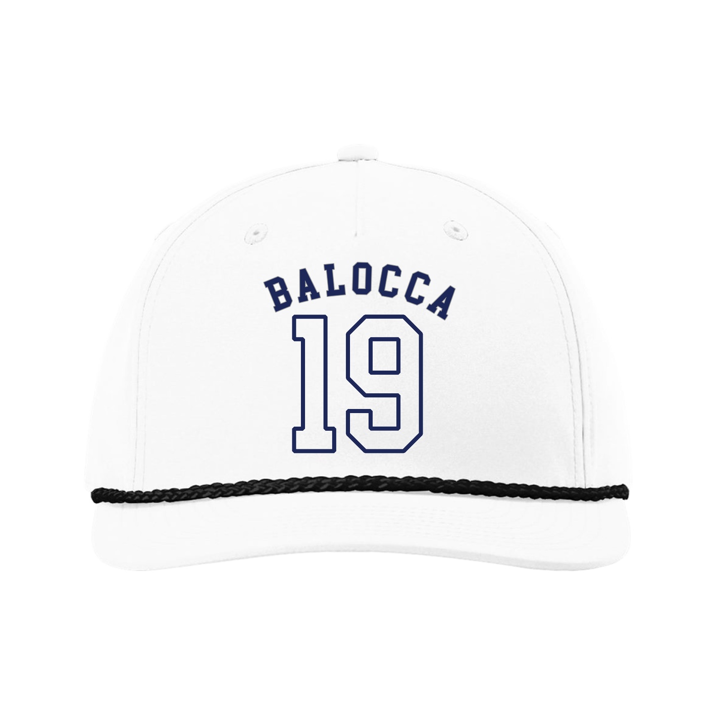 Five-Panel Classic Rope Cap — Shirsey Arch in White